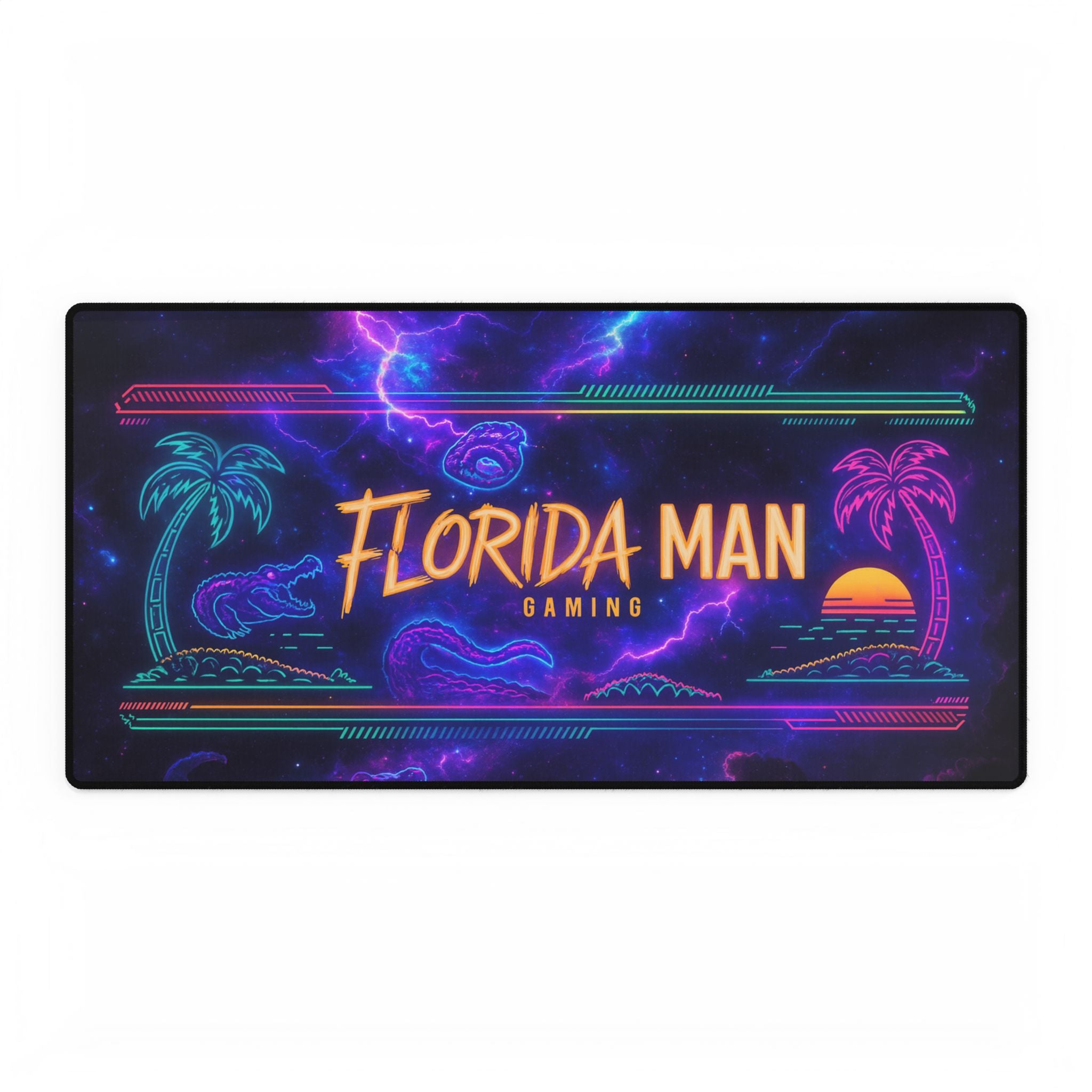 Florida Man Gaming Desk Mat, Colorful Gaming Desk Pad, Gamer Accessories, Fun Office Decor, Unique Mouse Mat