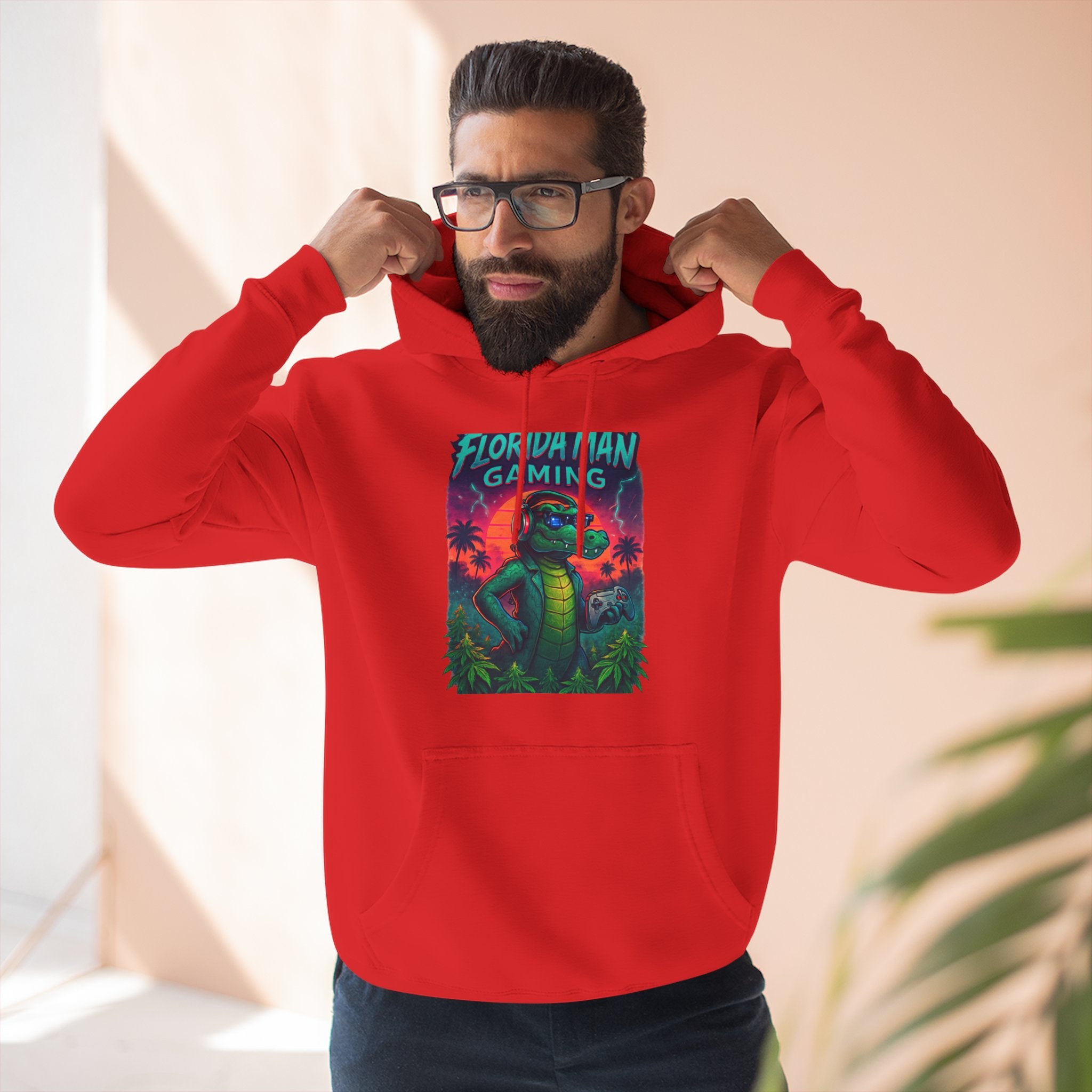 Gamer Fleece Hoodie - Cozy Dragon Design, Perfect for Gaming Sessions, Gifts for Gamers, Casual Wear, Fun Streetwear