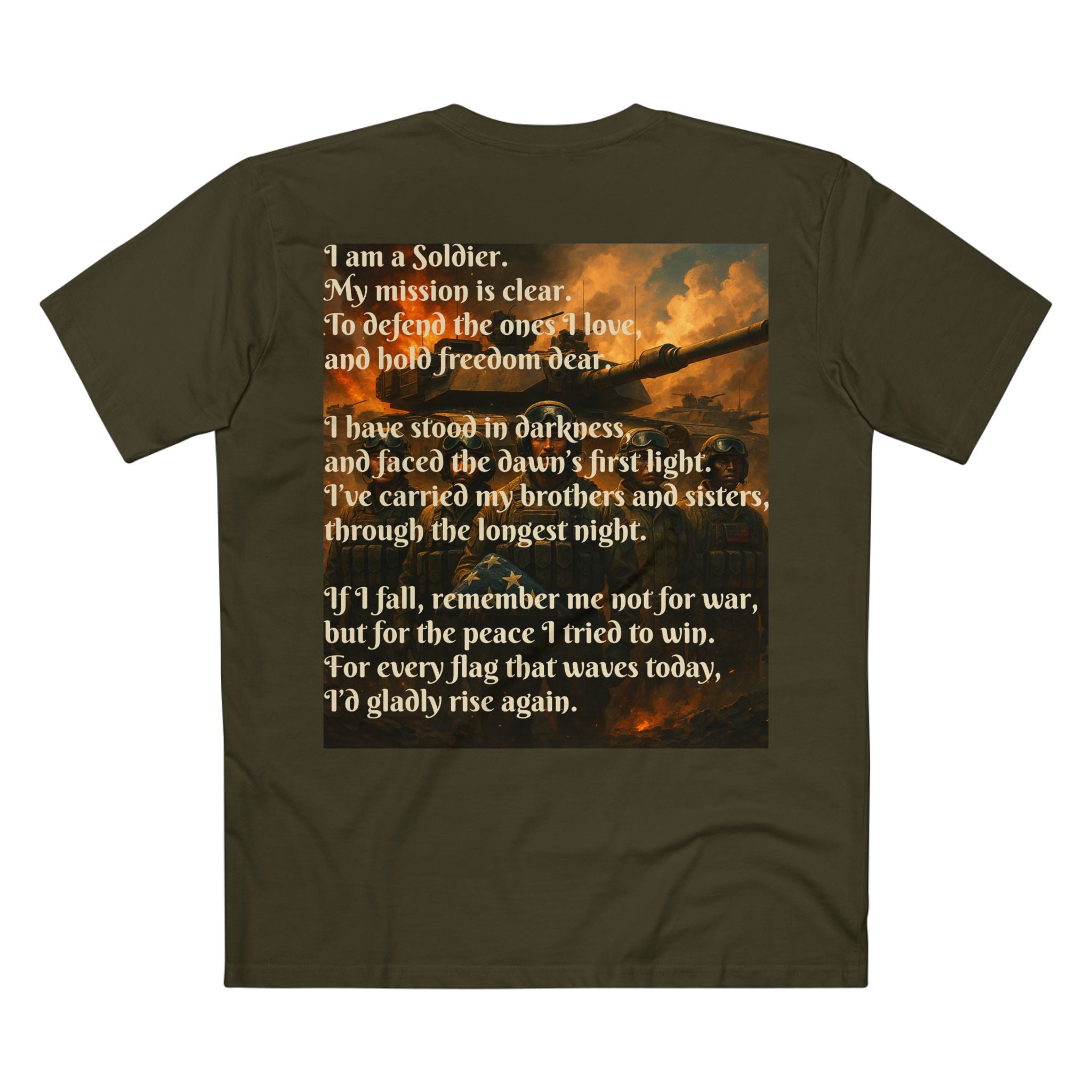 Veteran T‑Shirt – "Brotherhood: Strength, Sacrifice" Patriotic Soldier Tribute Tee