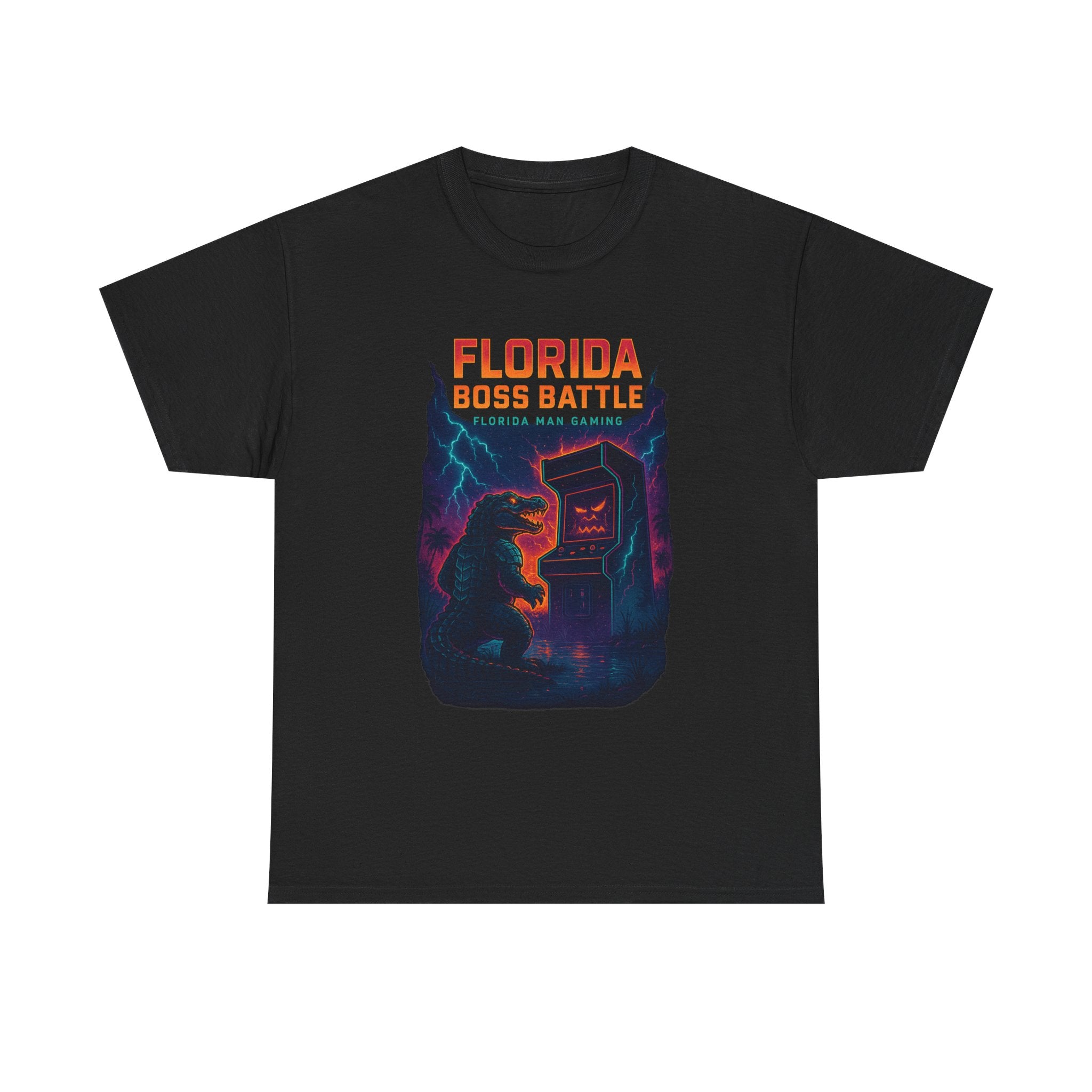 Florida Boss Battle Tee - Unisex Gaming Shirt, Retro Video Game T-Shirt, Gift for Gamers, Cool Casual Wear, Unique Graphic Tee