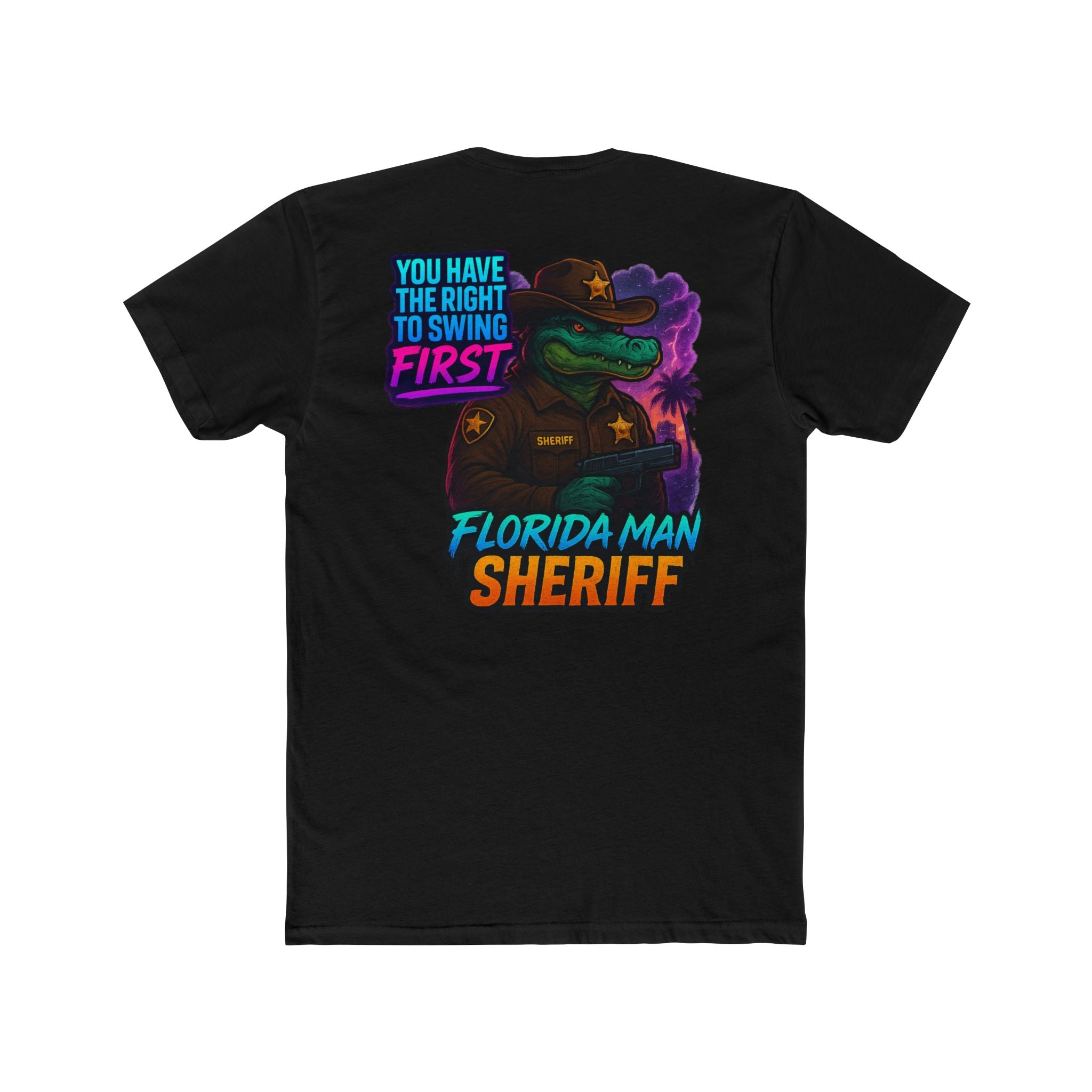 Florida Man Sheriff T-Shirt, Fun Graphic Tee, Quirky Humor Shirt, Gift for Law Enforcement Lovers, Casual Wear, Birthday Present