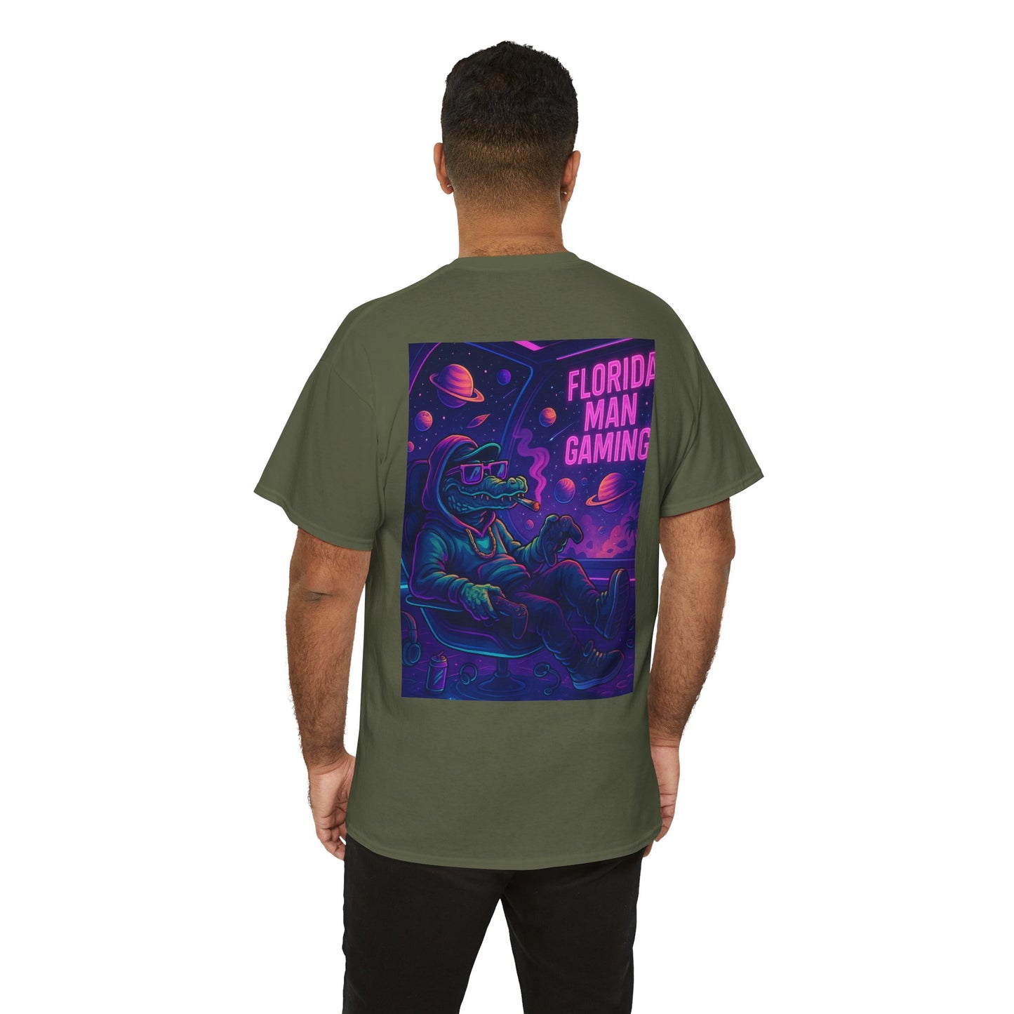 Florida Man Gaming Unisex Cotton Tee, Fun Florida Humor, Gamer Shirt, Unique Gift, Unisex T-shirt
