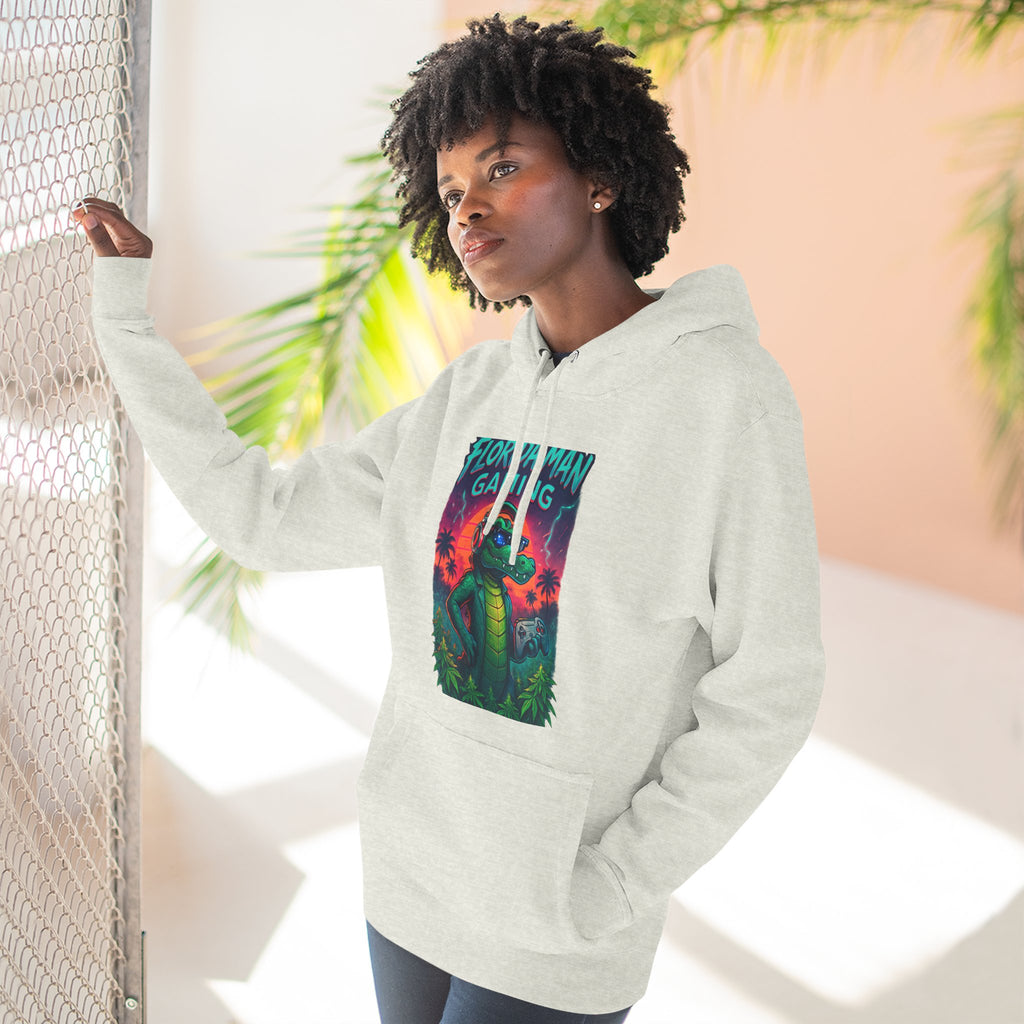 Gamer Fleece Hoodie - Cozy Dragon Design, Perfect for Gaming Sessions, Gifts for Gamers, Casual Wear, Fun Streetwear