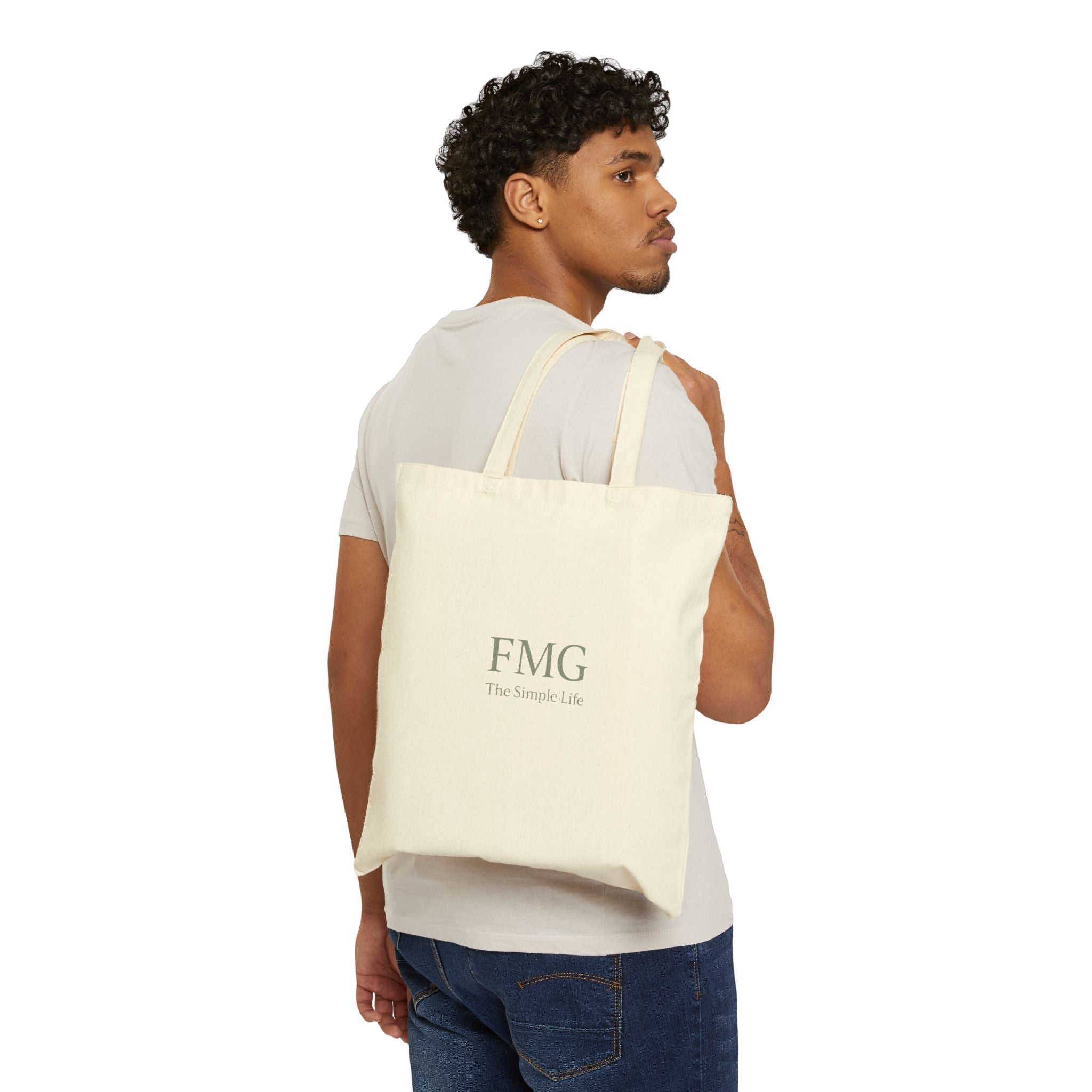 FMG “The Simple Life” Canvas Tote – Eco-Friendly Minimalist Carryall for Everyday Living