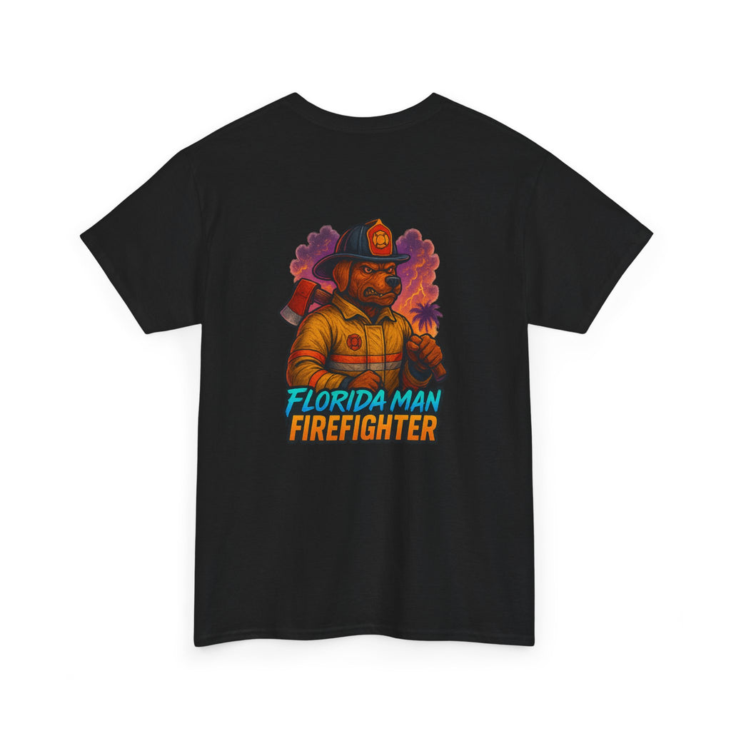 Gaming Tee - Florida Man Blaze Firefighter Gator