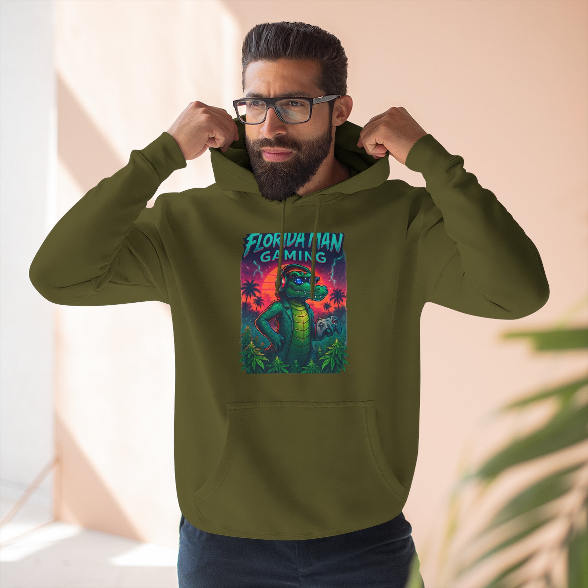 Gamer Fleece Hoodie - Cozy Dragon Design, Perfect for Gaming Sessions, Gifts for Gamers, Casual Wear, Fun Streetwear