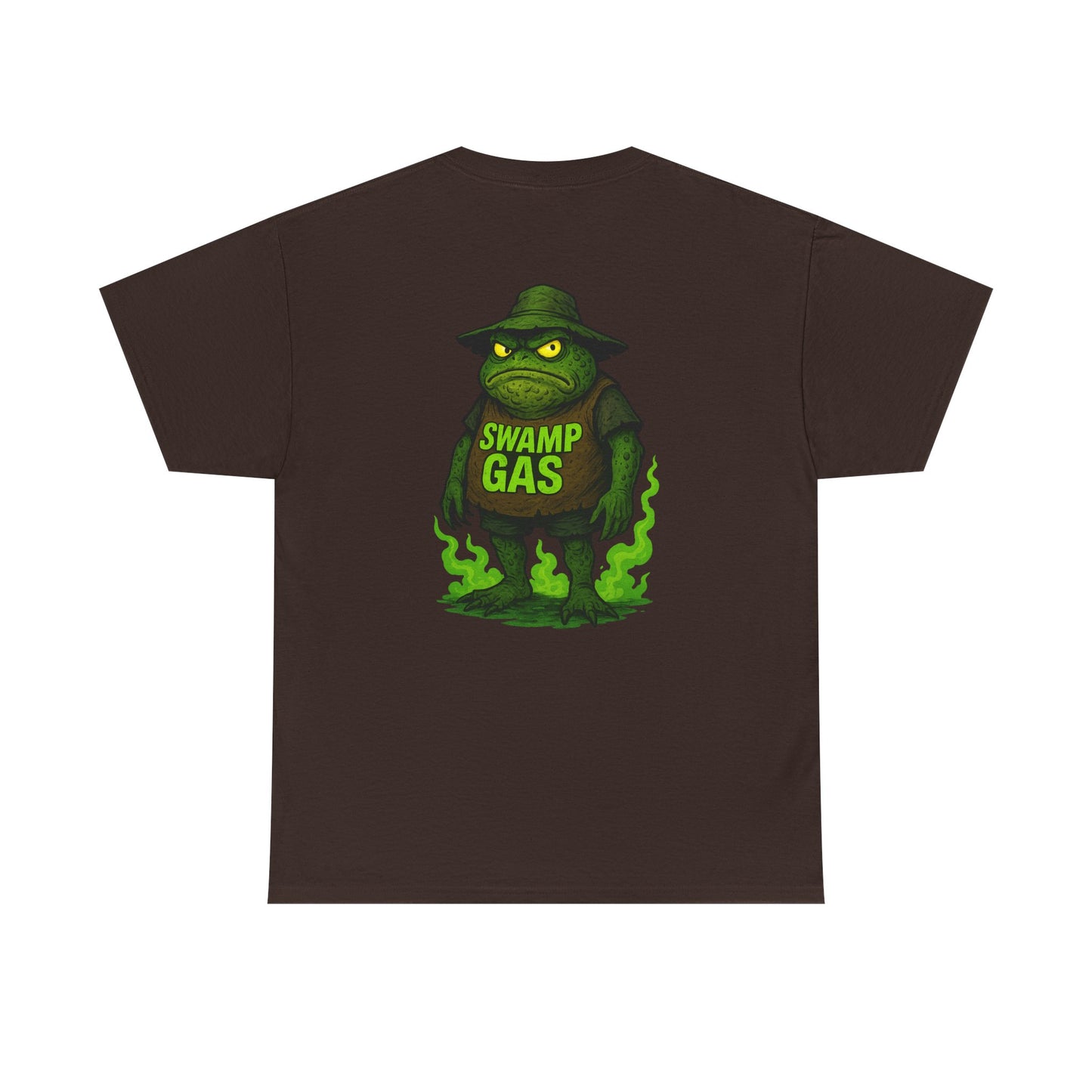 Swamp Gas Unisex Heavy Cotton Tee - Fun Graphic T-Shirt for Festivals, Parties, Gifts, Casual Wear, Retro Style
