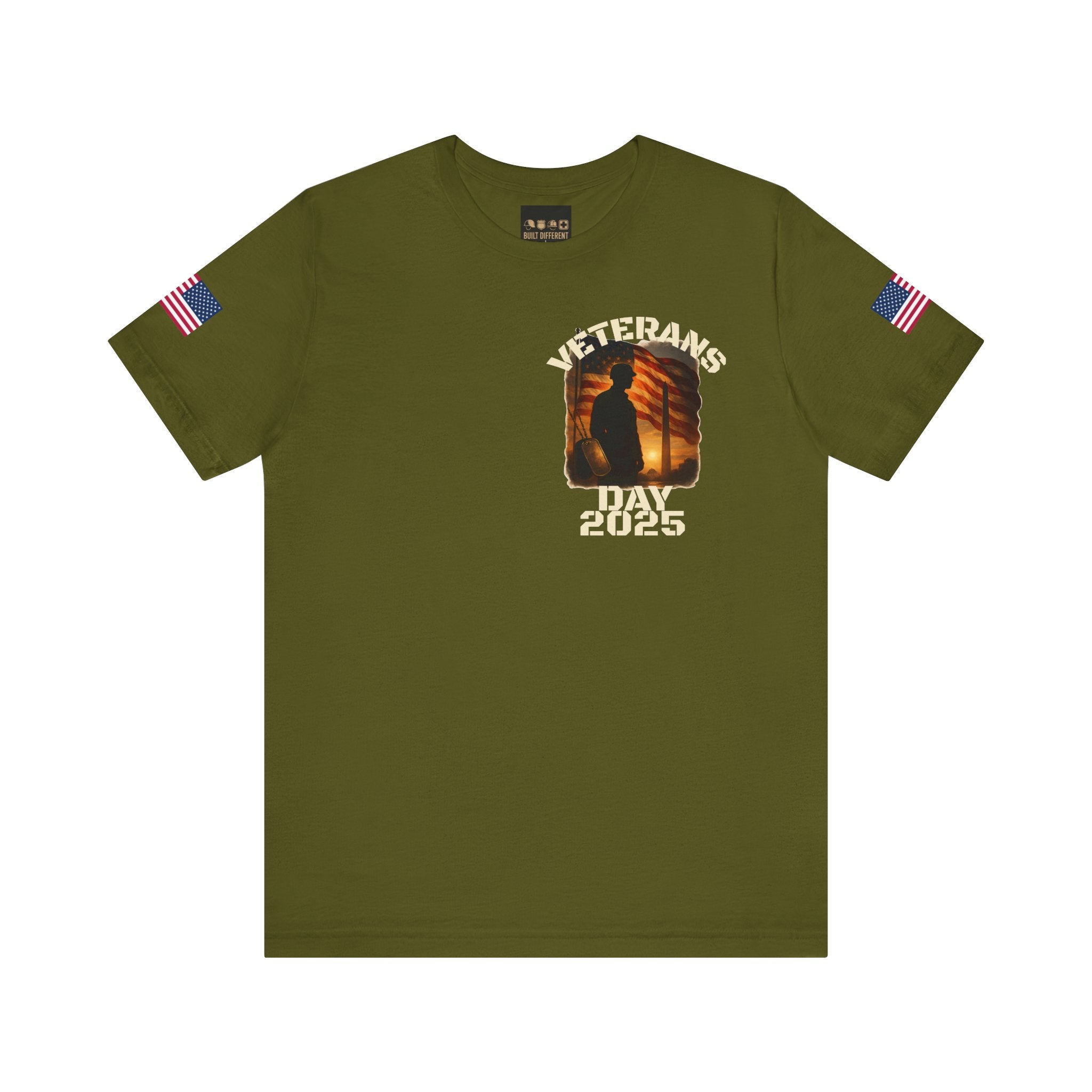 Veterans Day 2025 Tee — American Flag Soldier Tribute T-Shirt