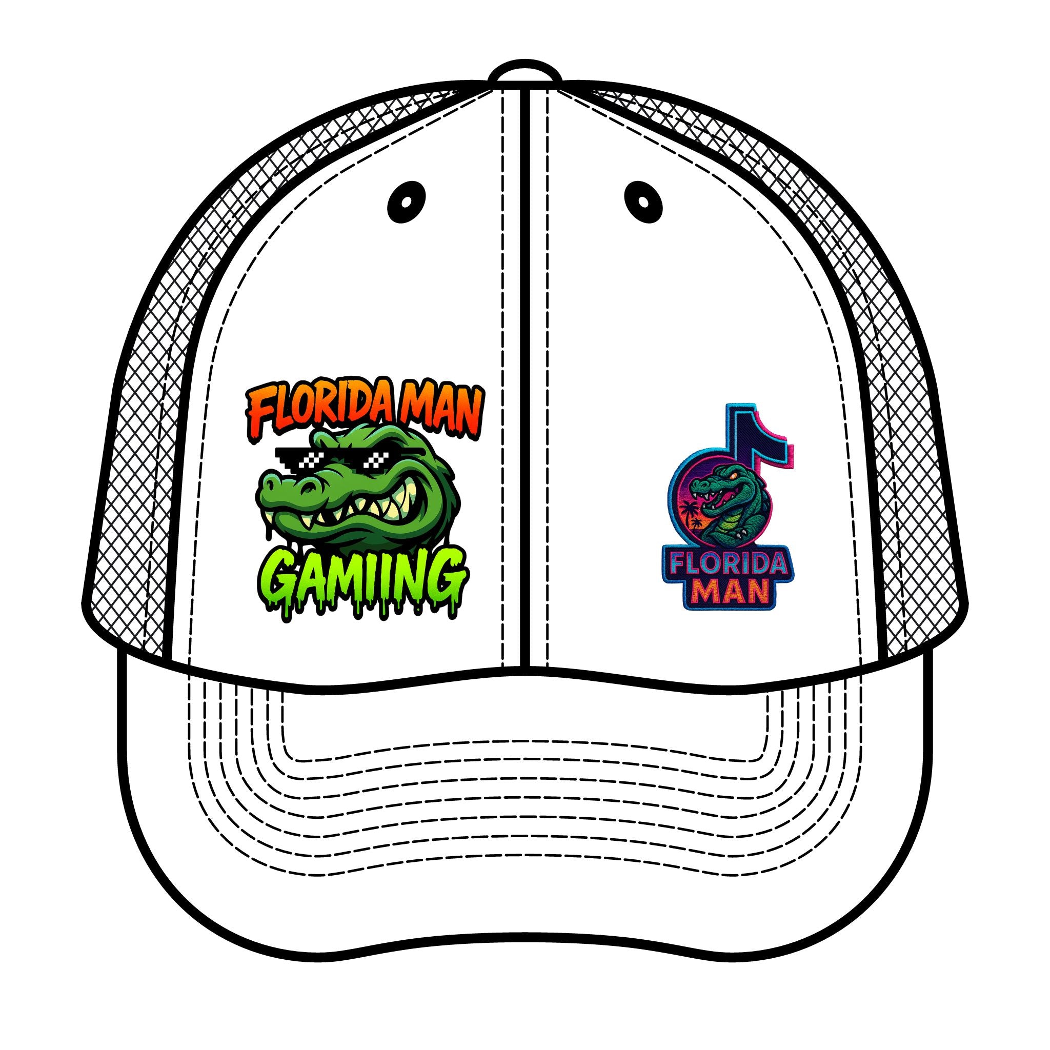 Florida Man Gaming Trucker Hat | Retro Style | Perfect for Gamers, Gift for Friends, Outdoor Events, Fun and Casual Wear