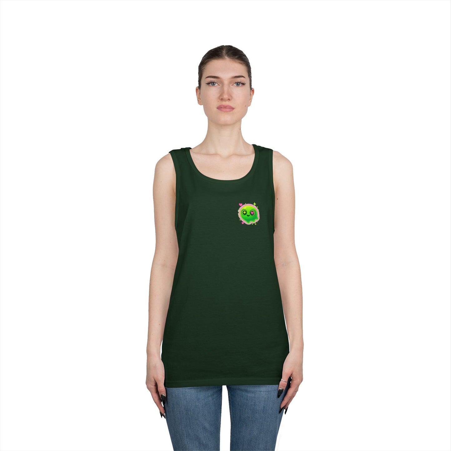 Cute Cartoon Glow-in-the-Dark Tank Top, Summer Outfit, LGBTQ+ Pride Wear, Festival Attire, Funny Gift for Teens, Casual Wear