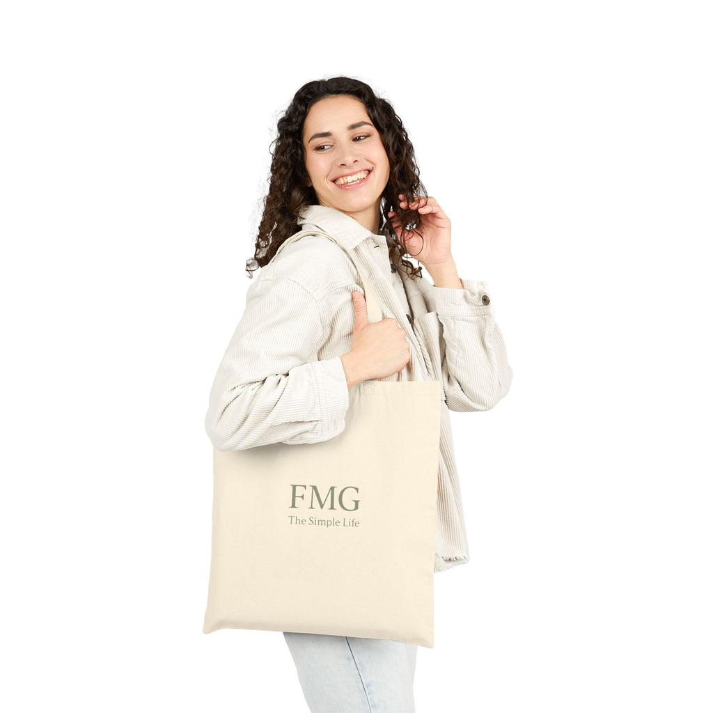 FMG “The Simple Life” Canvas Tote – Eco-Friendly Minimalist Carryall for Everyday Living