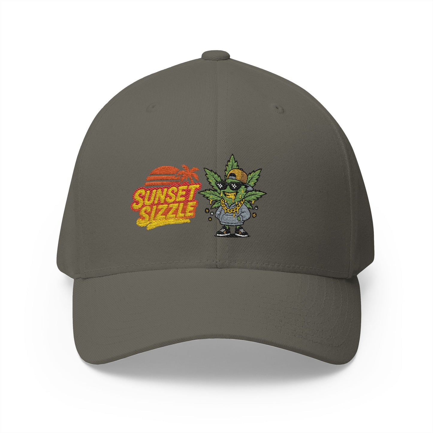 Cap - Sunset Sizzle Embroidery Design - Vaporwave Streetwear