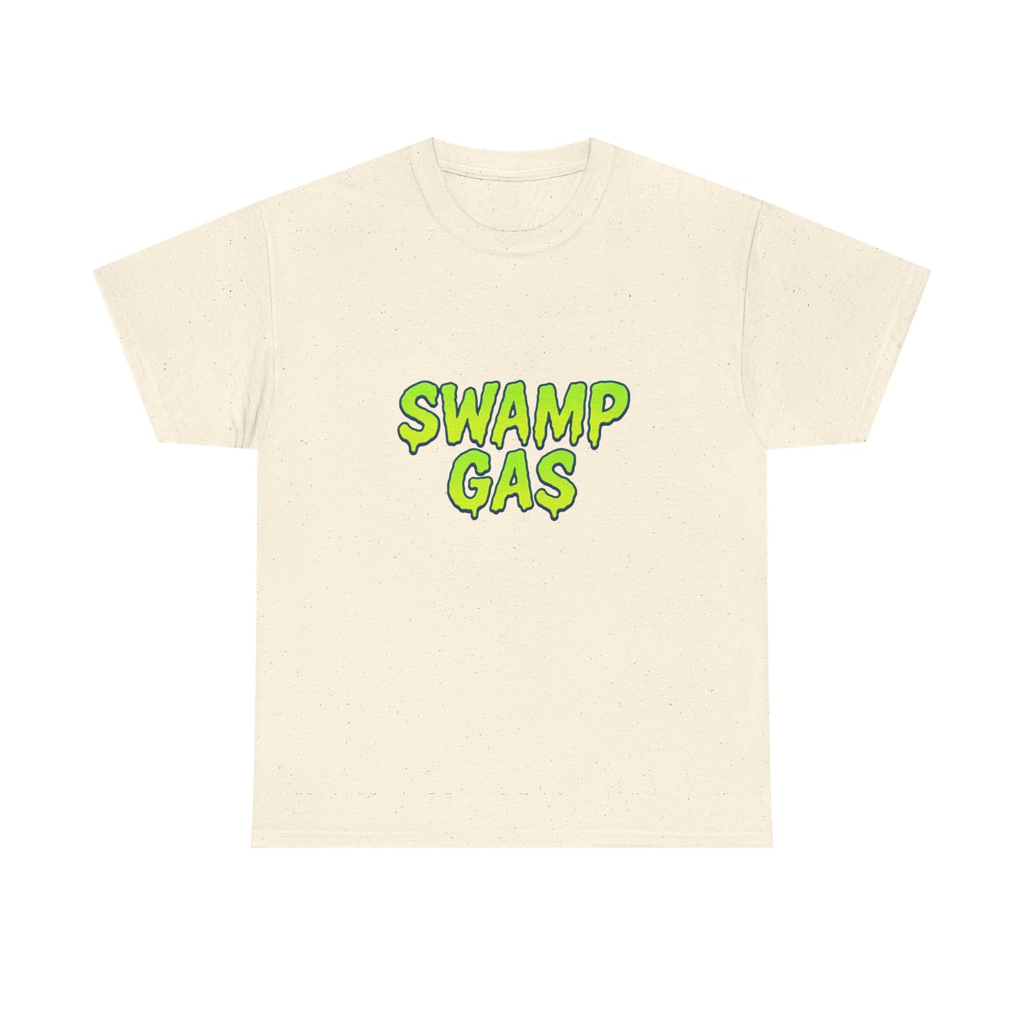 Neon Green Blob Unisex Tee - Cute Cartoonish Design with Hearts and Stars