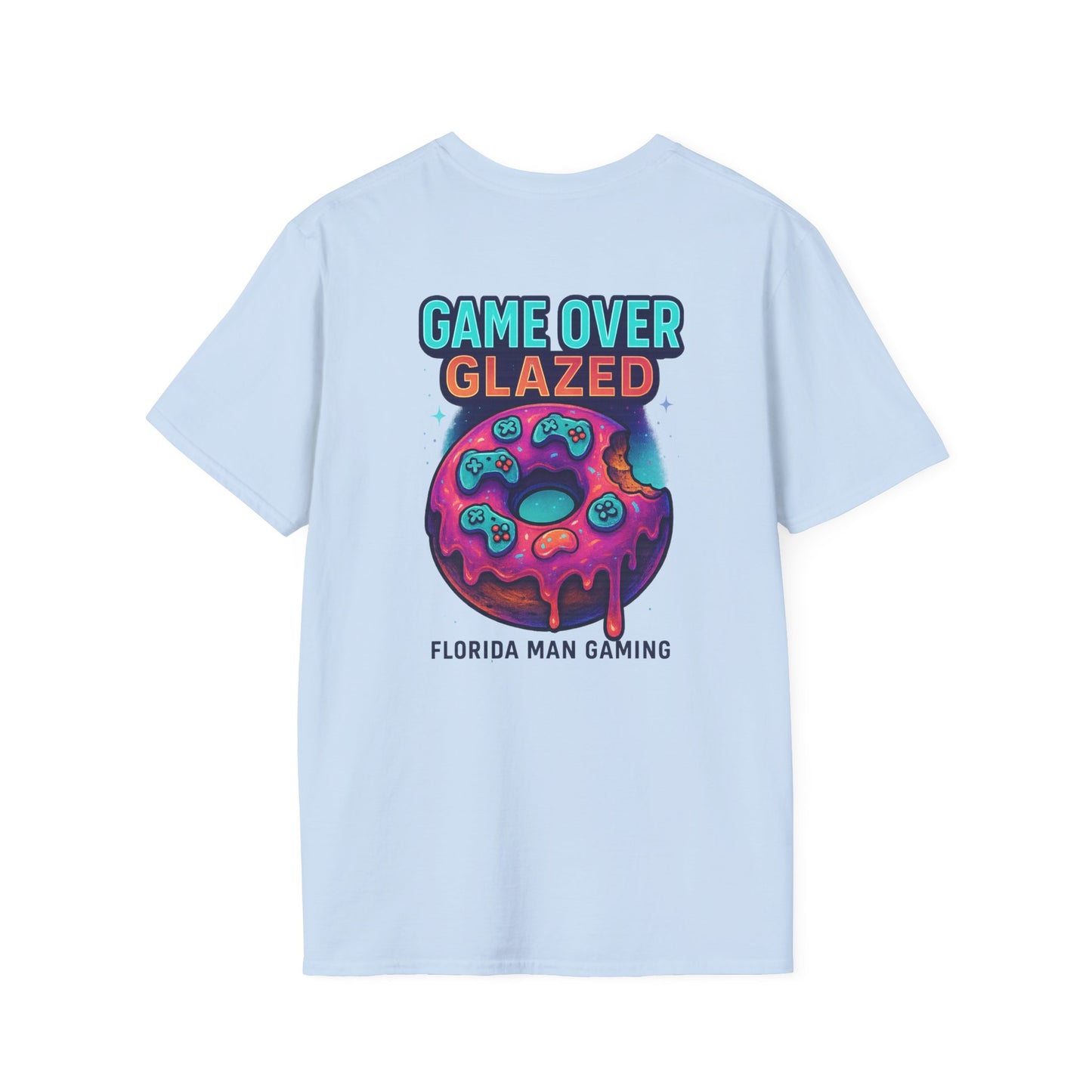 Retro Gamer Donut T-Shirt - Fun Gaming Tee, Unisex Softstyle, Perfect for Gamers, Gaming Events, Birthday Gifts, Casual Wear