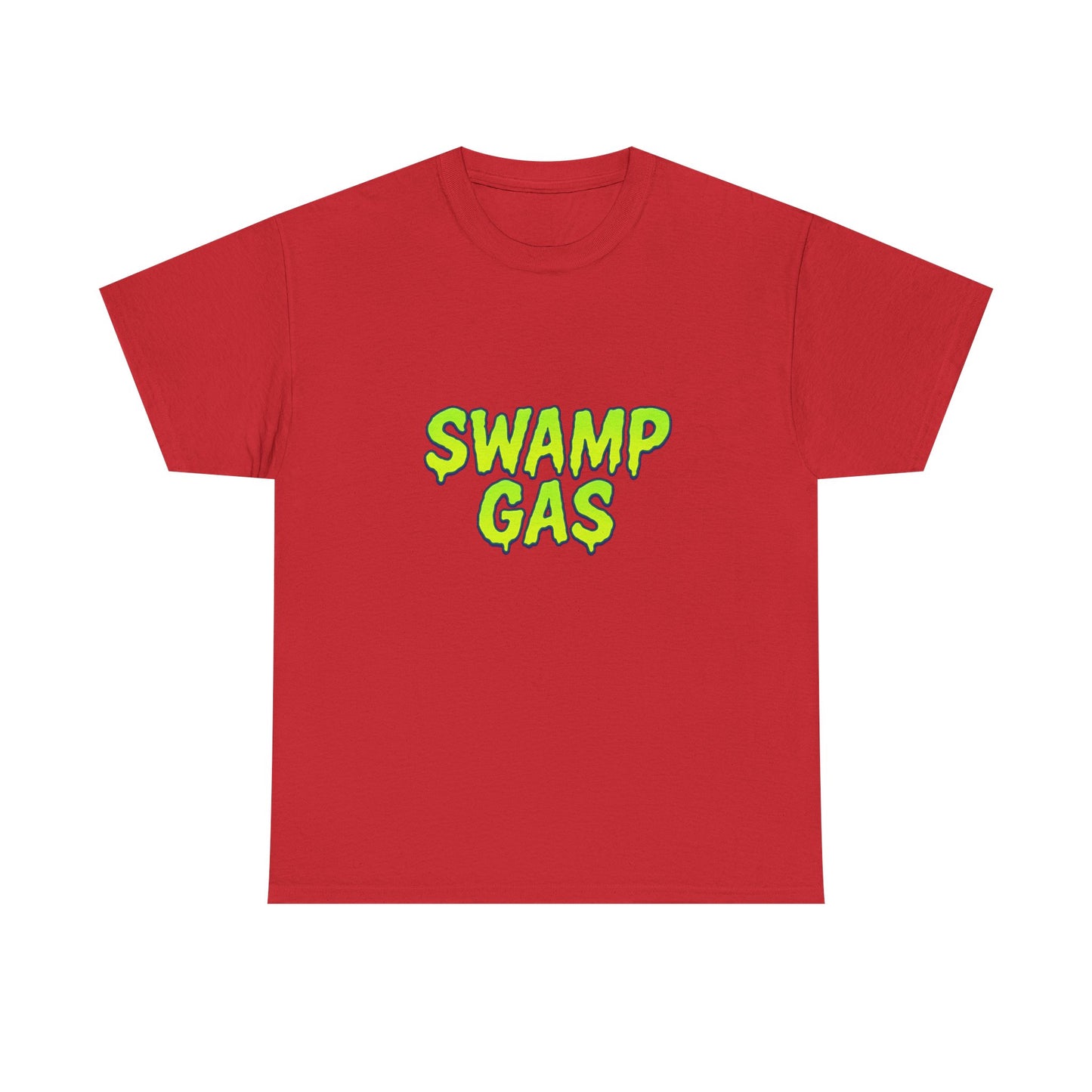 Swamp Gas Unisex Heavy Cotton Tee - Fun Graphic T-Shirt for Festivals, Parties, Gifts, Casual Wear, Retro Style