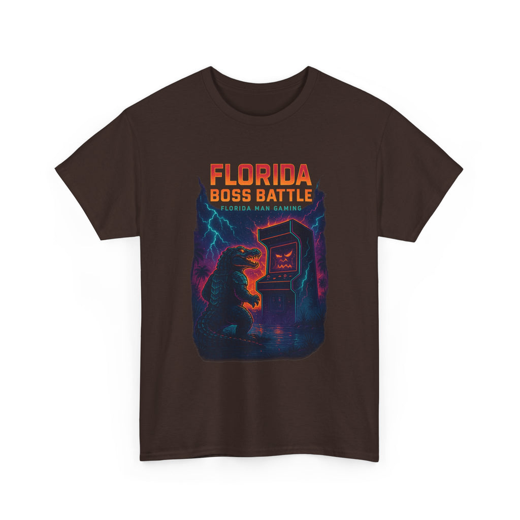 Florida Boss Battle Tee - Unisex Gaming Shirt, Retro Video Game T-Shirt, Gift for Gamers, Cool Casual Wear, Unique Graphic Tee