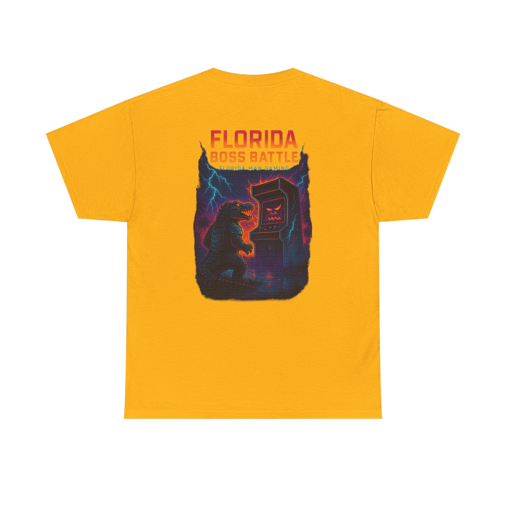 Florida Boss Battle Gaming Tee - Fun Unisex Cotton Shirt, Unique Graphic T-Shirt, Gift for Gamers, Casual Wear, Gaming Merchandise