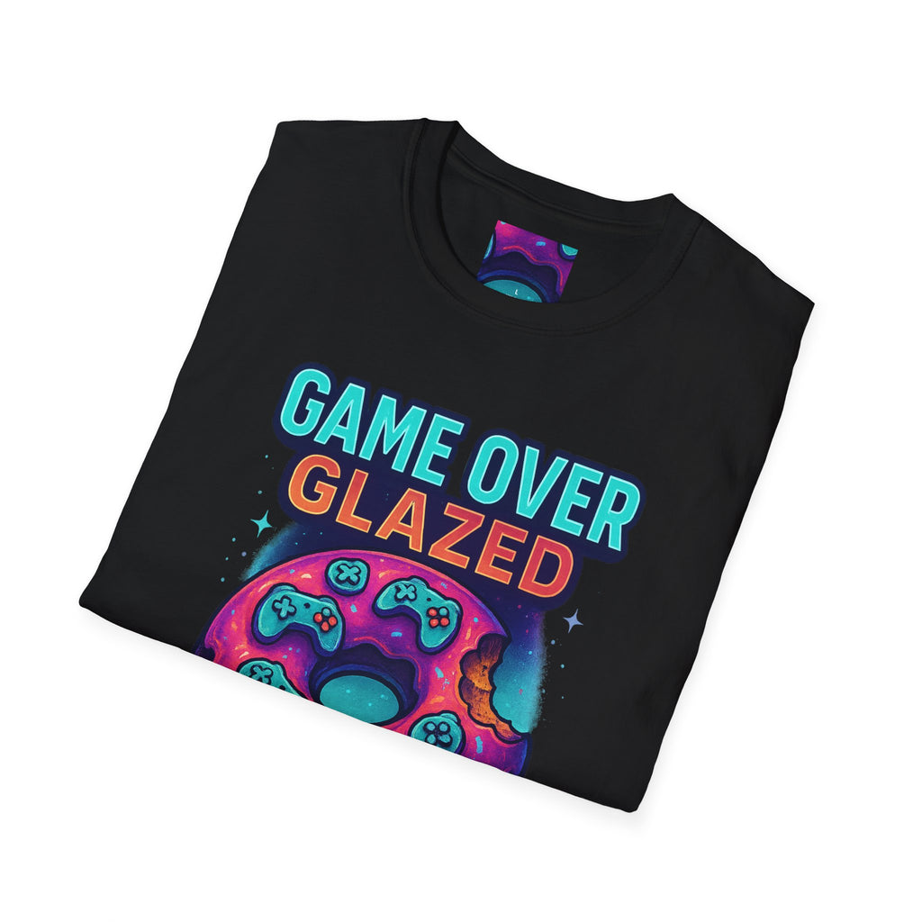 Retro Gamer Donut T-Shirt - Fun Gaming Tee, Unisex Softstyle, Perfect for Gamers, Gaming Events, Birthday Gifts, Casual Wear