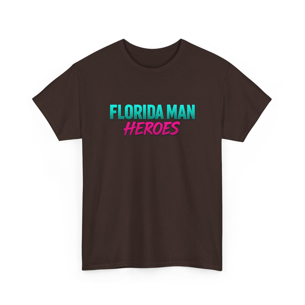 Florida Man Heroes Tee - Unisex Cotton T-Shirt, Funny Gift, Casual Wear, Unique Design, Quirky Florida Apparel