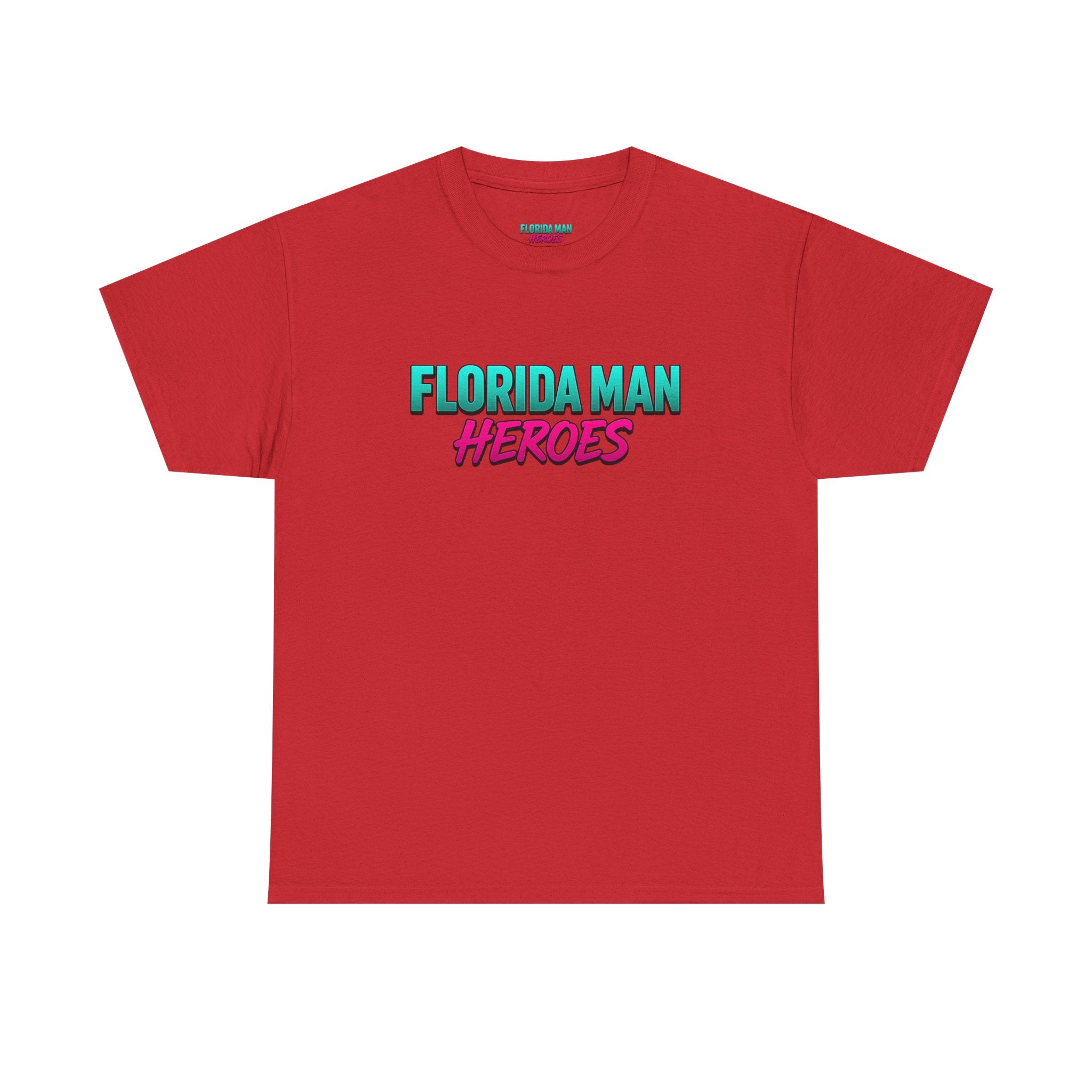 Florida Man Heroes Unisex Heavy Cotton Tee, Motivational Graphic Shirt, Humor Tee, Casual Summer Wear, Gift for Friends, Summer Vibes