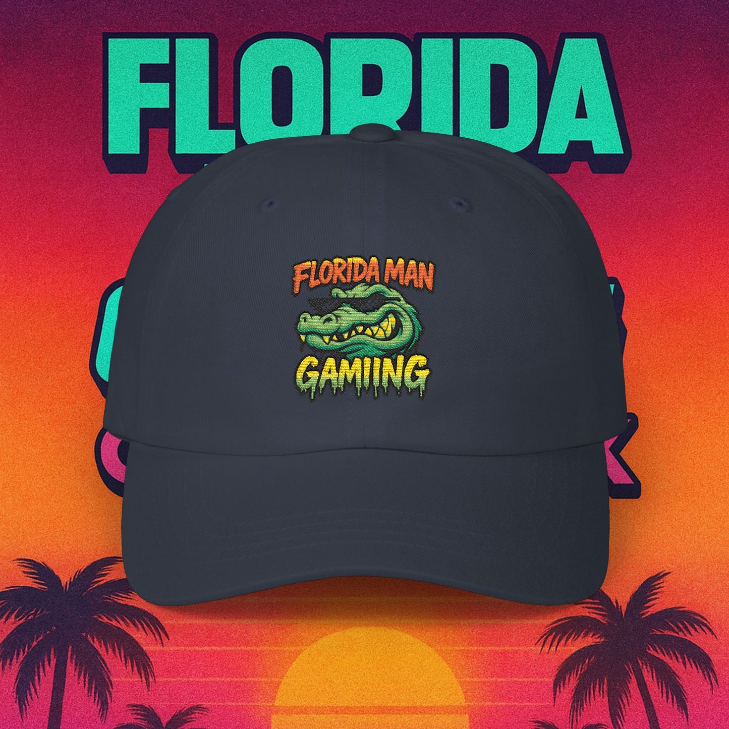 Florida Man Gaming Classic Dad Cap, Funny Gift for Gamers, Casual Sun Hat, Summer Accessory, Unique Dad Hat