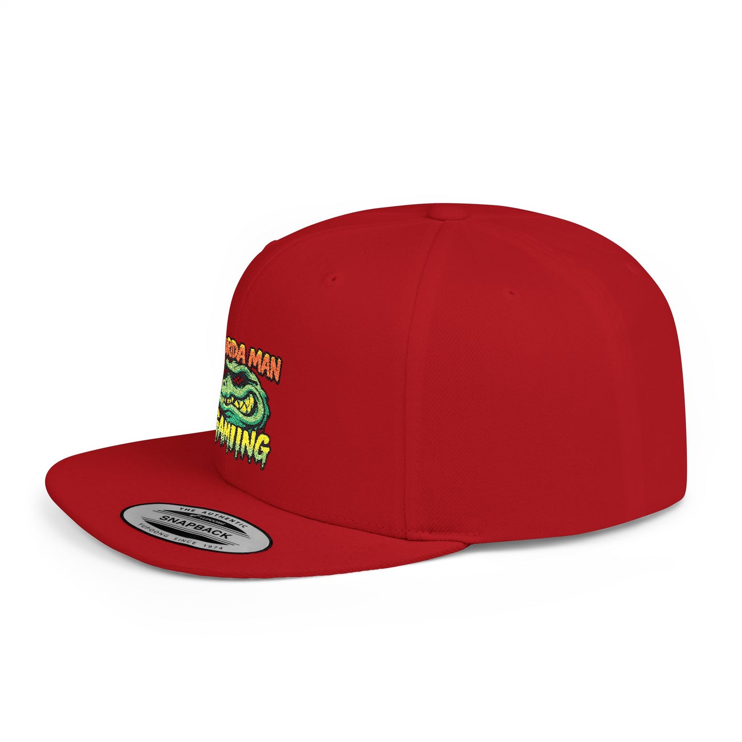 Florida Man Gaming Snapback Hat, Trendy Flat Bill Cap, Fun Gaming Accessory, Perfect for Gifts, Casual Style, Summer Vibes