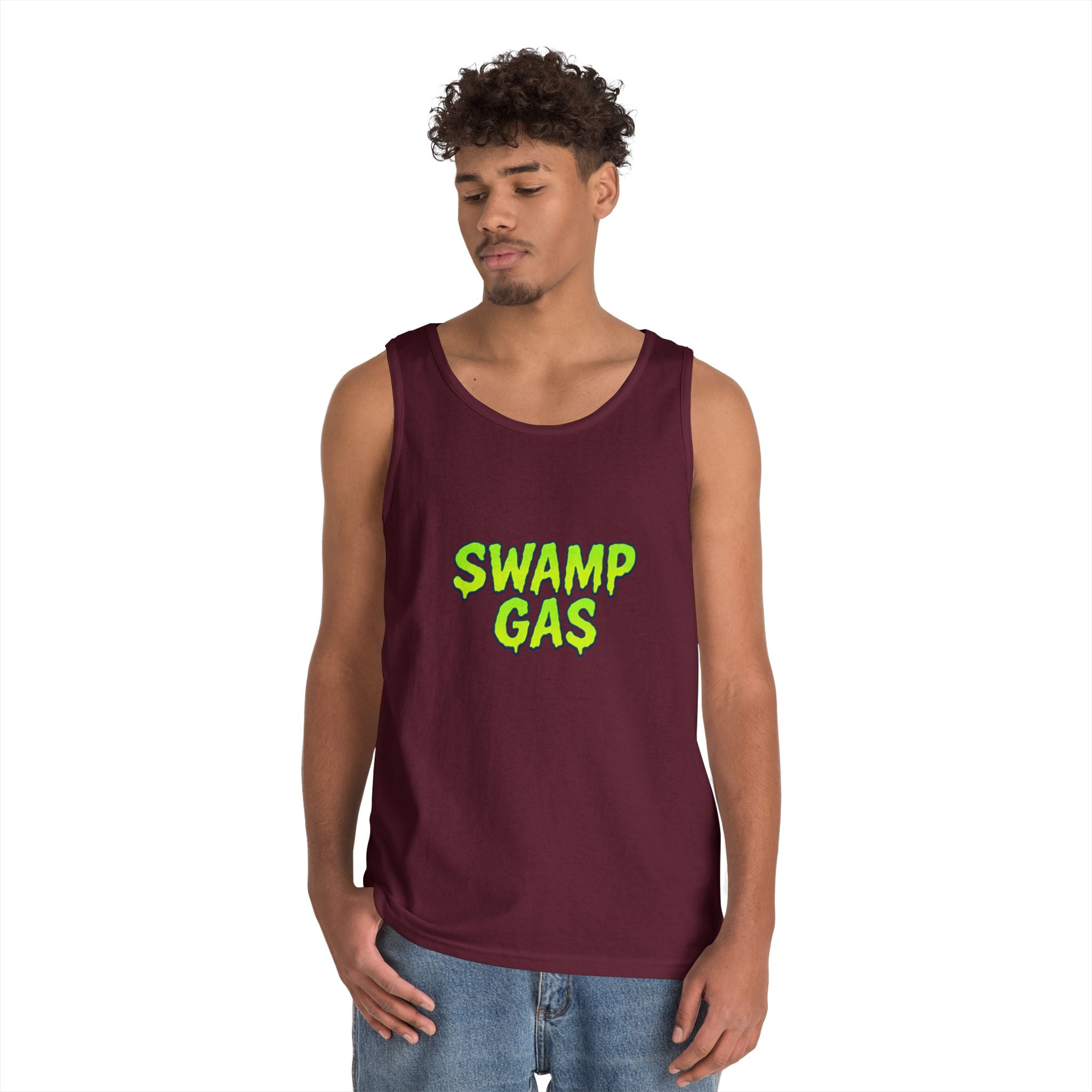 Swamp Gas Unisex Heavy Cotton Tank Top - Fun Summer Wear, Gift for Nature Lovers, Casual Beach Outfit, Eco-Friendly Apparel, Unique [...]