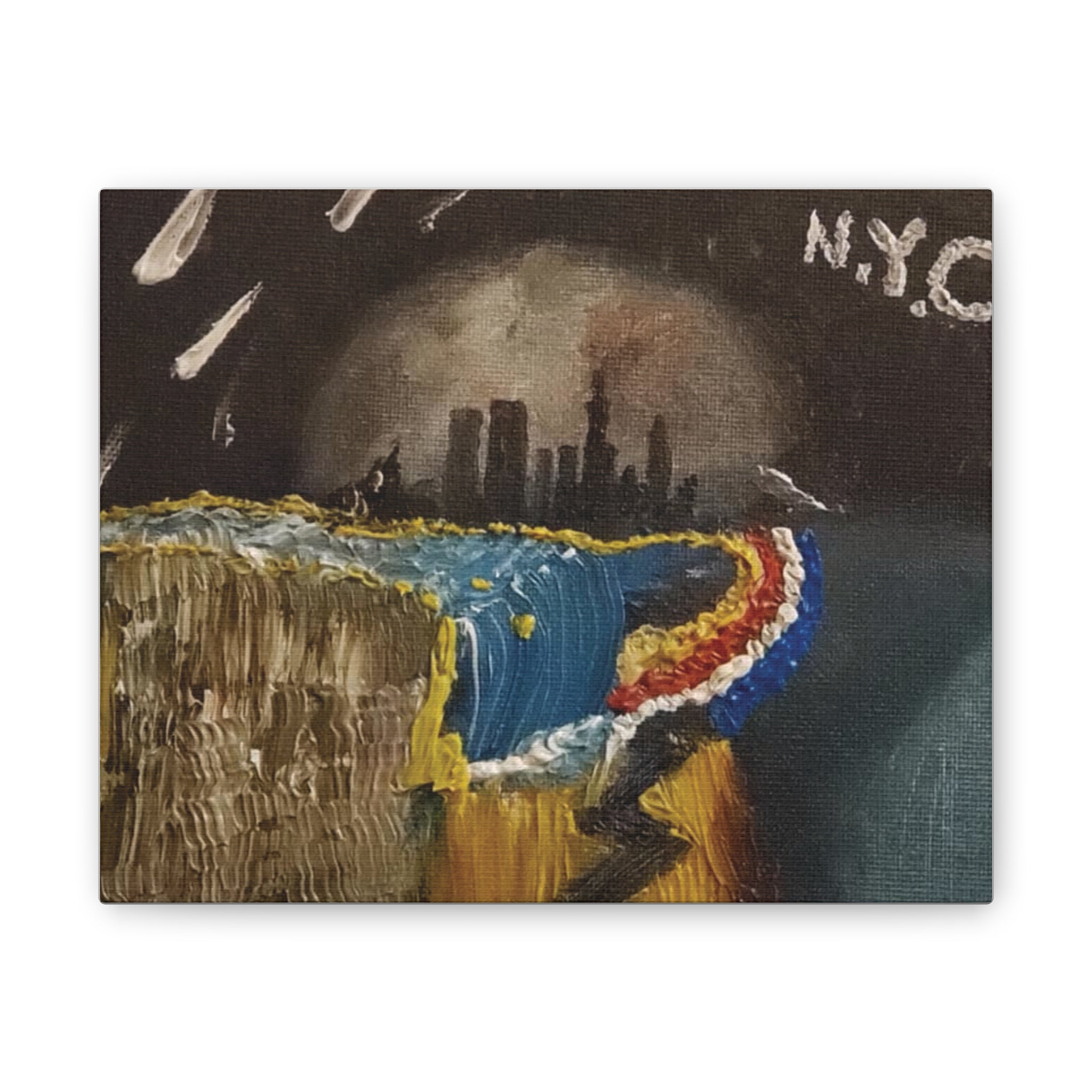 NYC Skyline Abstract Canvas Art — Stretched 0.75"