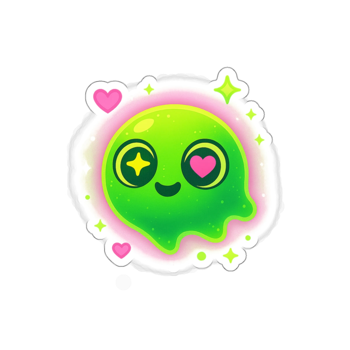 Cute Cartoon Alien Die-Cut Stickers, Kawaii Slime Decals for Laptops, Journals, Gifts for Kids, Fun Party Favors