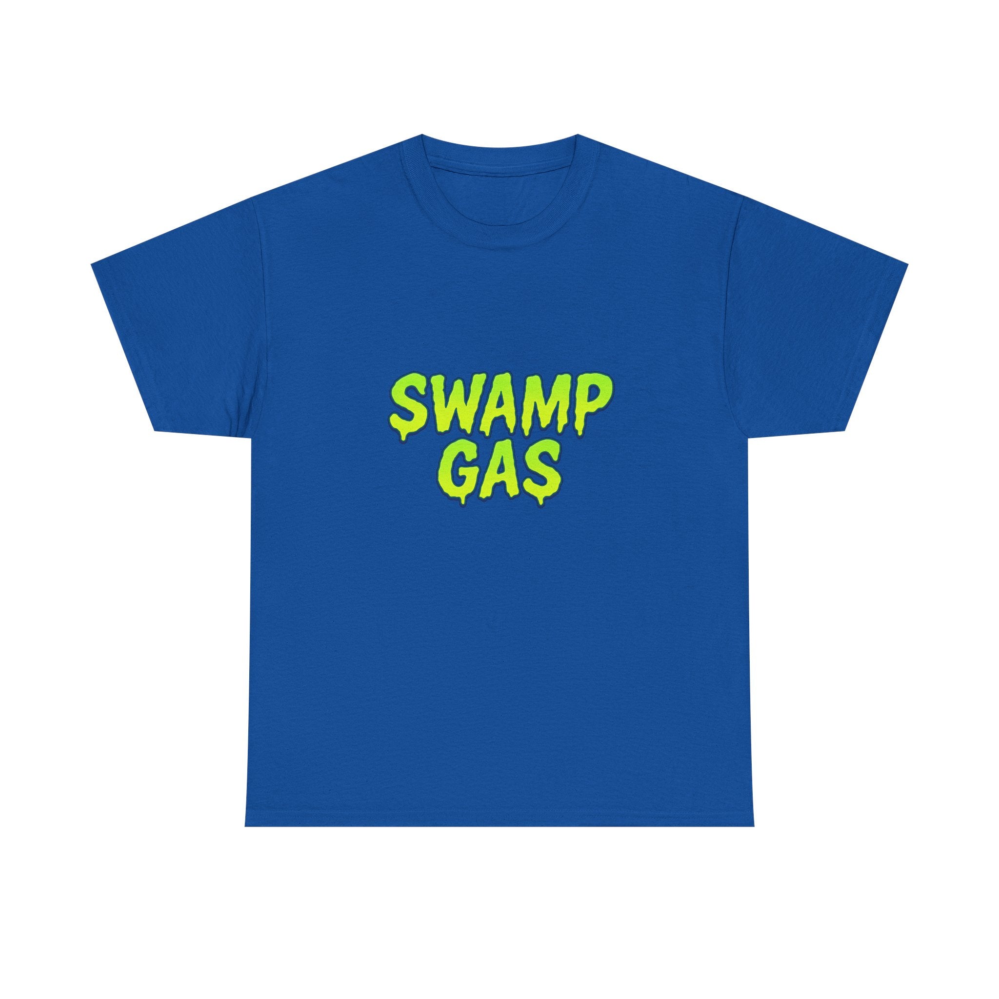 Swamp Gas Unisex Heavy Cotton Tee - Fun Graphic T-Shirt for Festivals, Parties, Gifts, Casual Wear, Retro Style