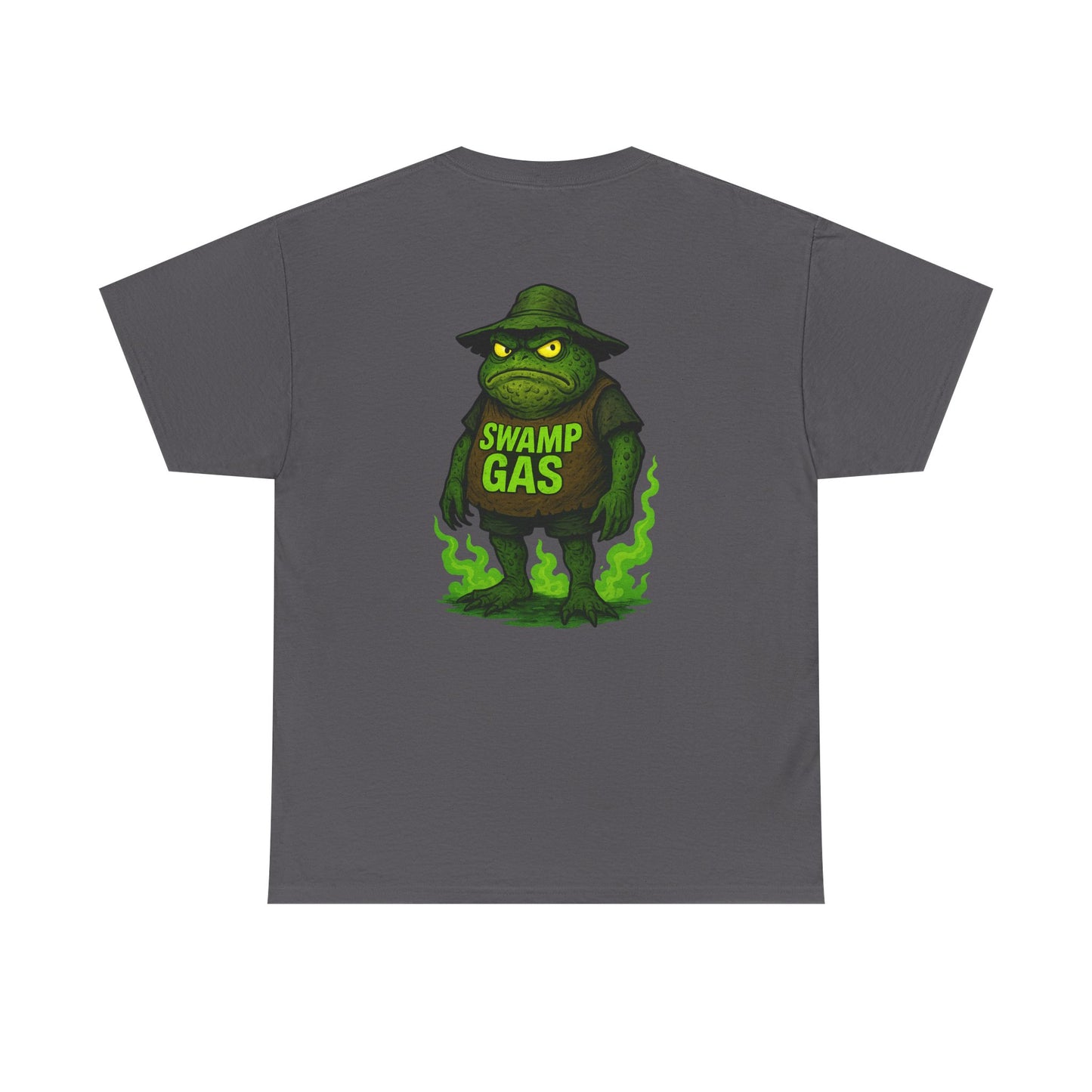 Swamp Gas Unisex Heavy Cotton Tee - Fun Graphic T-Shirt for Festivals, Parties, Gifts, Casual Wear, Retro Style