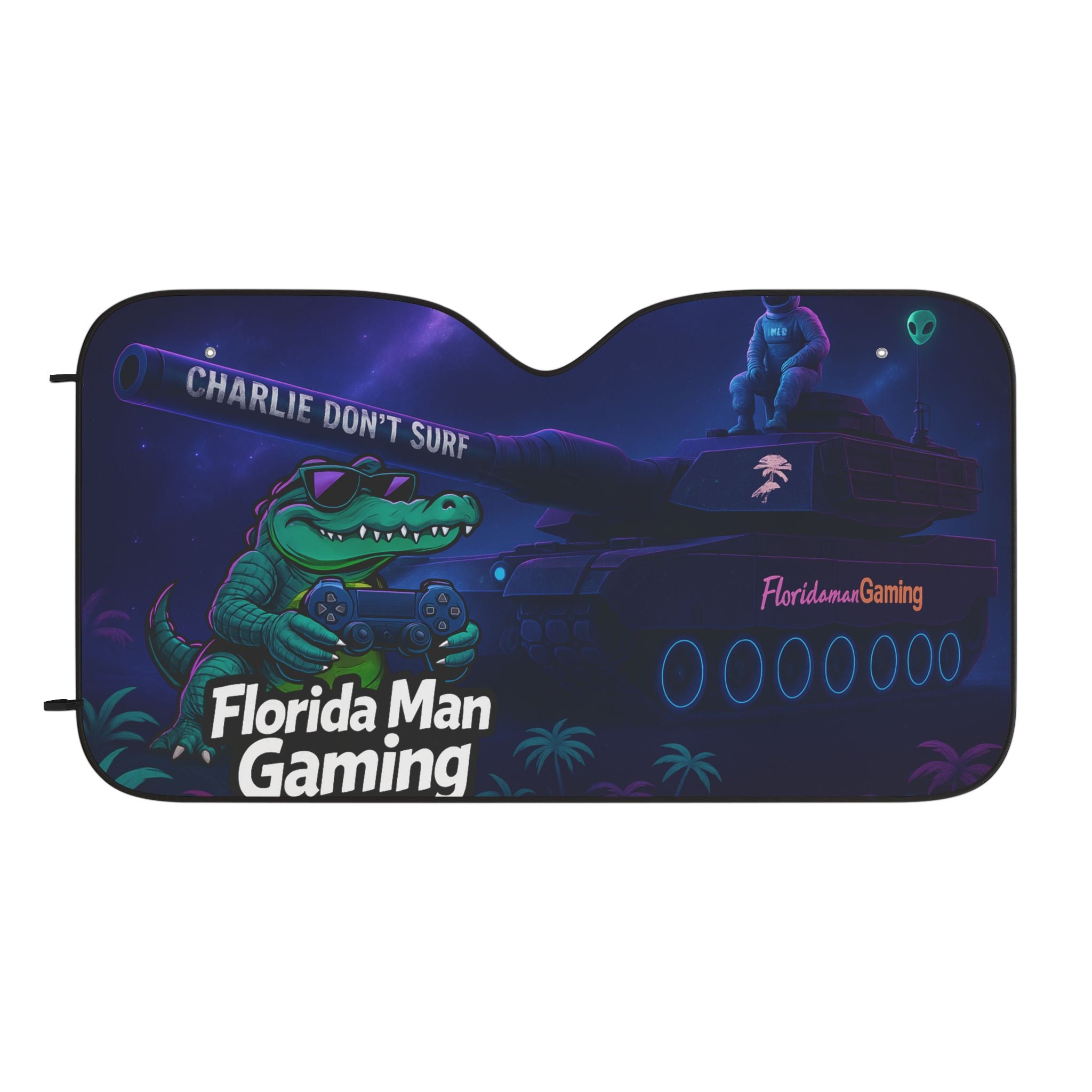 Florida Man Gaming Car Sun Shades, Funny Vehicle Accessories, Auto Sun Protectors, Gifts for Gamers, Unique Car Decor, Sunshade