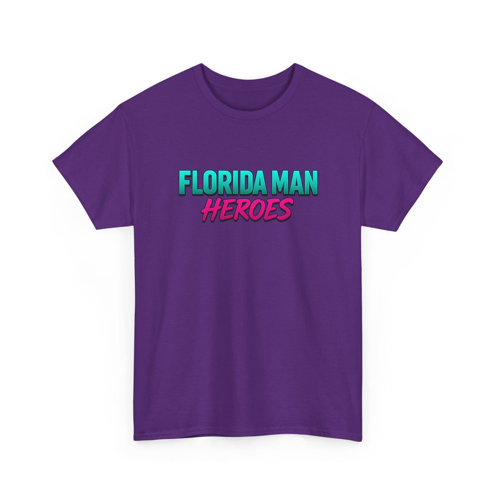Florida Man Heroes Tee - Unisex Cotton T-Shirt, Funny Gift, Casual Wear, Unique Design, Quirky Florida Apparel