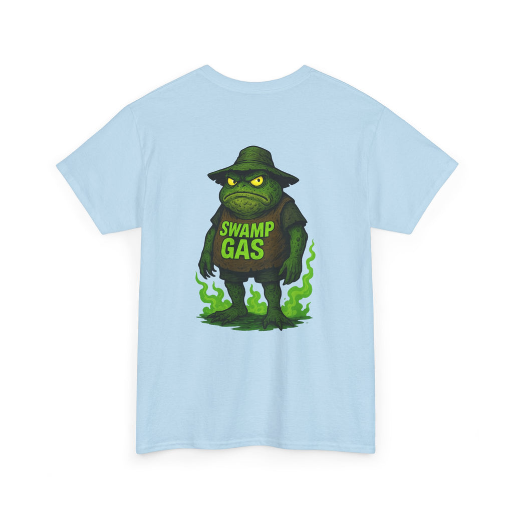 Swamp Gas Unisex Heavy Cotton Tee - Fun Graphic T-Shirt for Festivals, Parties, Gifts, Casual Wear, Retro Style
