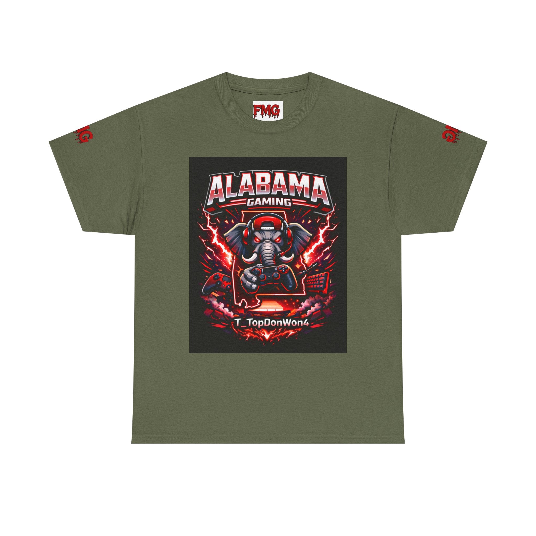 Alabama Gaming Tee — Retro Mascot Elephant Logo T-Shirt