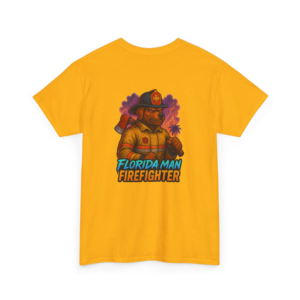 Gaming Tee - Florida Man Blaze Firefighter Gator