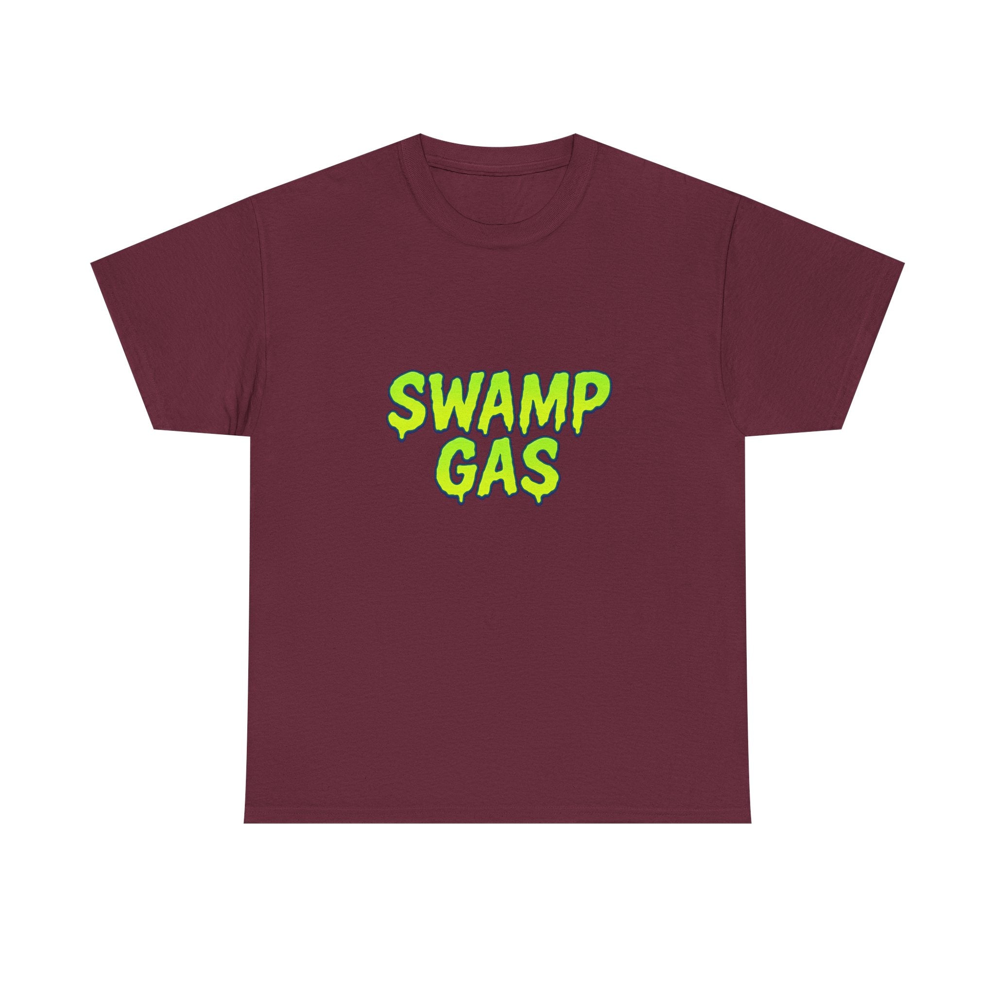 Swamp Gas Unisex Heavy Cotton Tee - Fun Graphic T-Shirt for Festivals, Parties, Gifts, Casual Wear, Retro Style