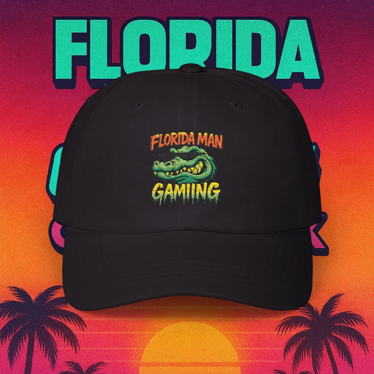Florida Man Gaming Classic Dad Cap, Funny Gift for Gamers, Casual Sun Hat, Summer Accessory, Unique Dad Hat