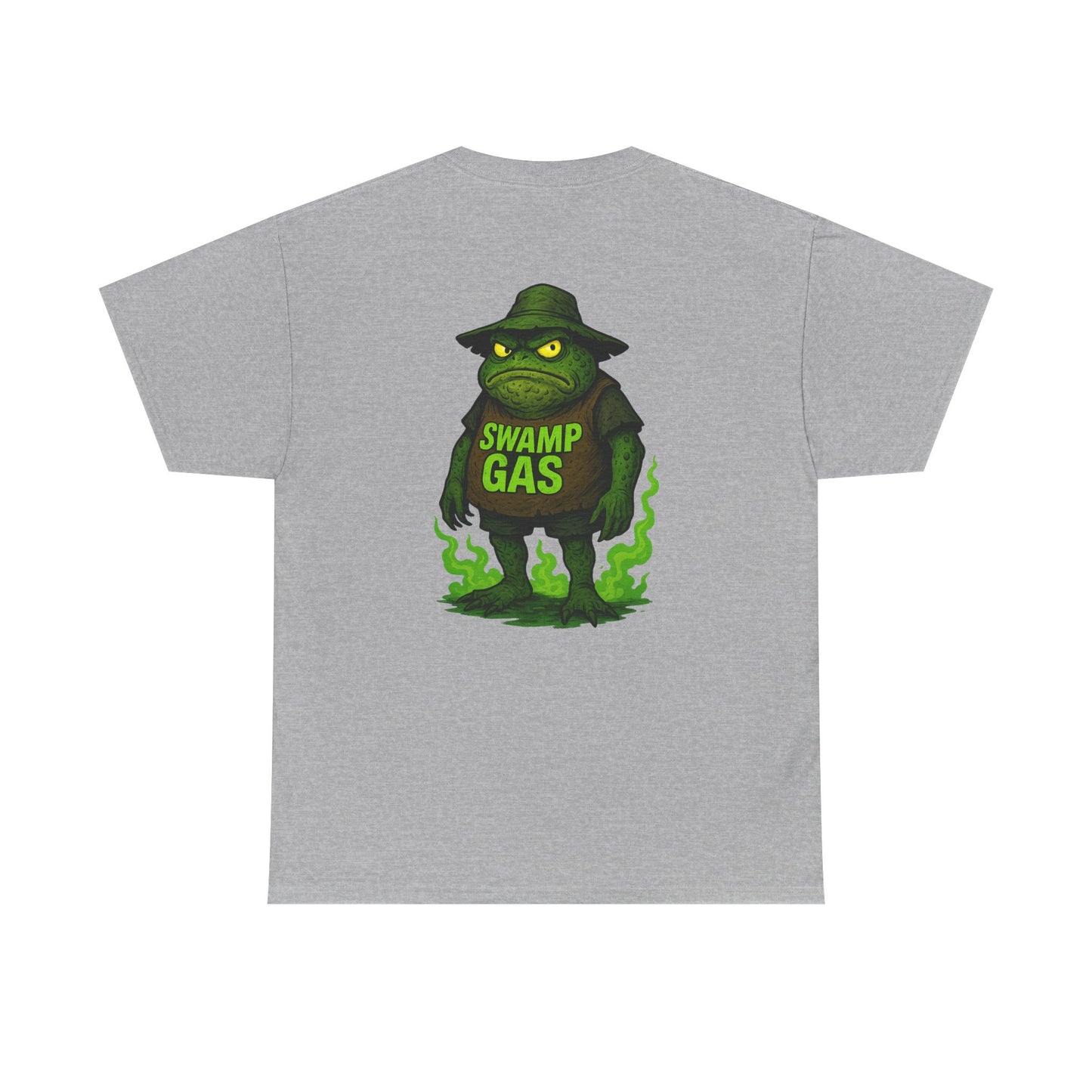 Swamp Gas Unisex Heavy Cotton Tee - Fun Graphic T-Shirt for Festivals, Parties, Gifts, Casual Wear, Retro Style