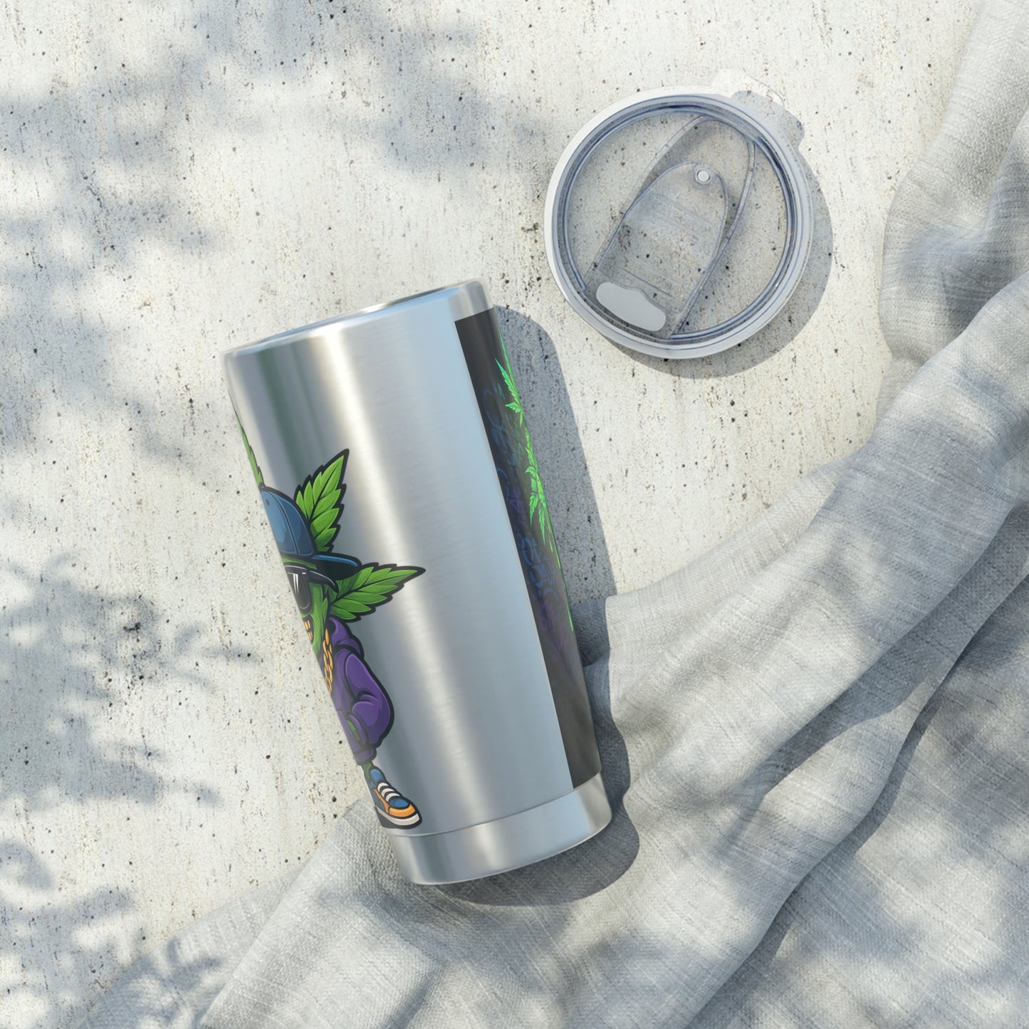 Vibrant Stay Lit Tumbler, 20oz Travel Mug, Cool Gift for Stoners, Everyday Use, Party Accessory, Eco-Friendly Drinkware