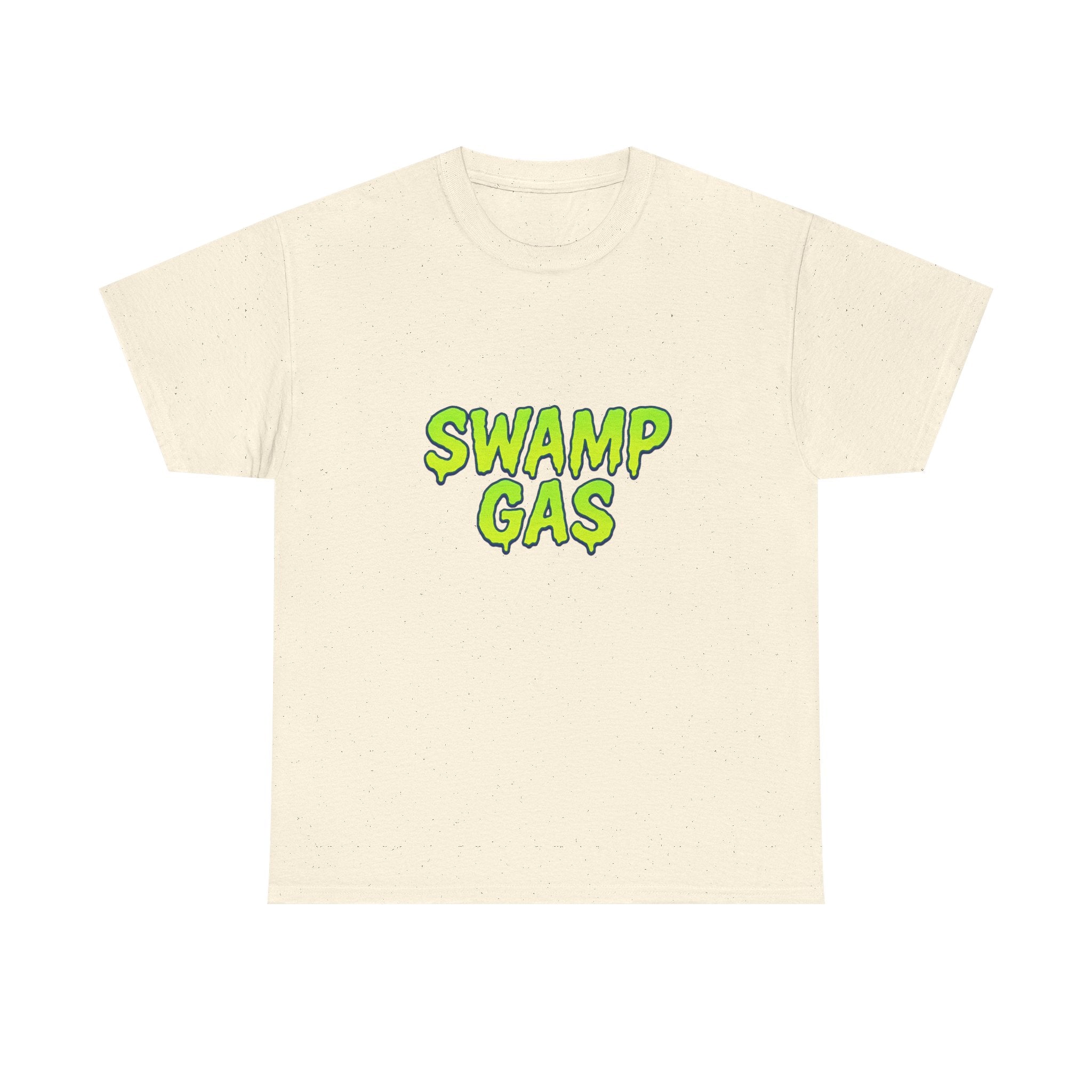 Swamp Gas Unisex Heavy Cotton Tee - Fun Graphic T-Shirt for Festivals, Parties, Gifts, Casual Wear, Retro Style