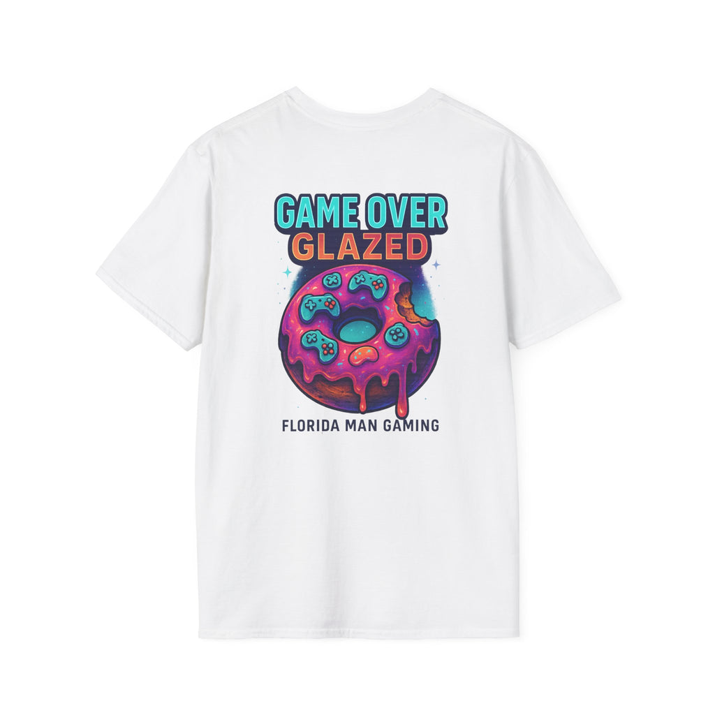 Retro Gamer Donut T-Shirt - Fun Gaming Tee, Unisex Softstyle, Perfect for Gamers, Gaming Events, Birthday Gifts, Casual Wear