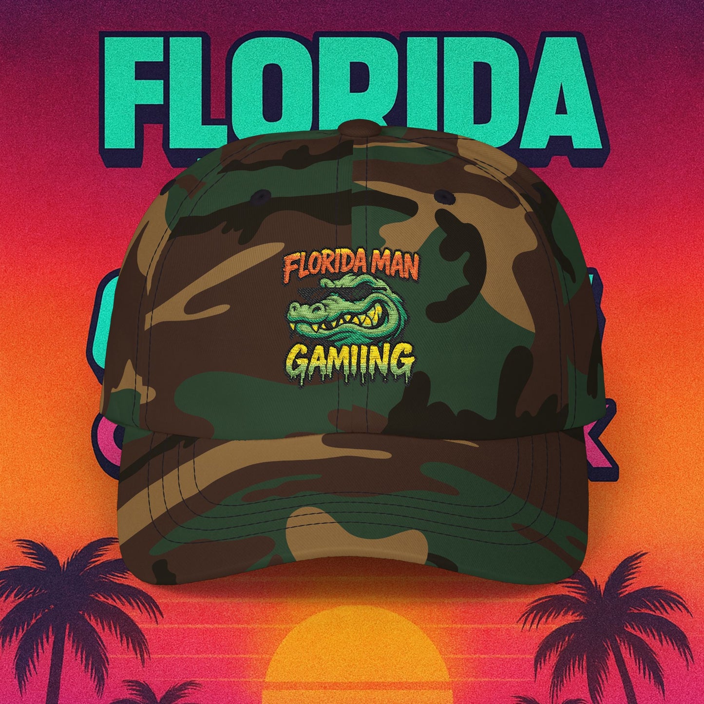 Florida Man Gaming Classic Dad Cap, Funny Gift for Gamers, Casual Sun Hat, Summer Accessory, Unique Dad Hat