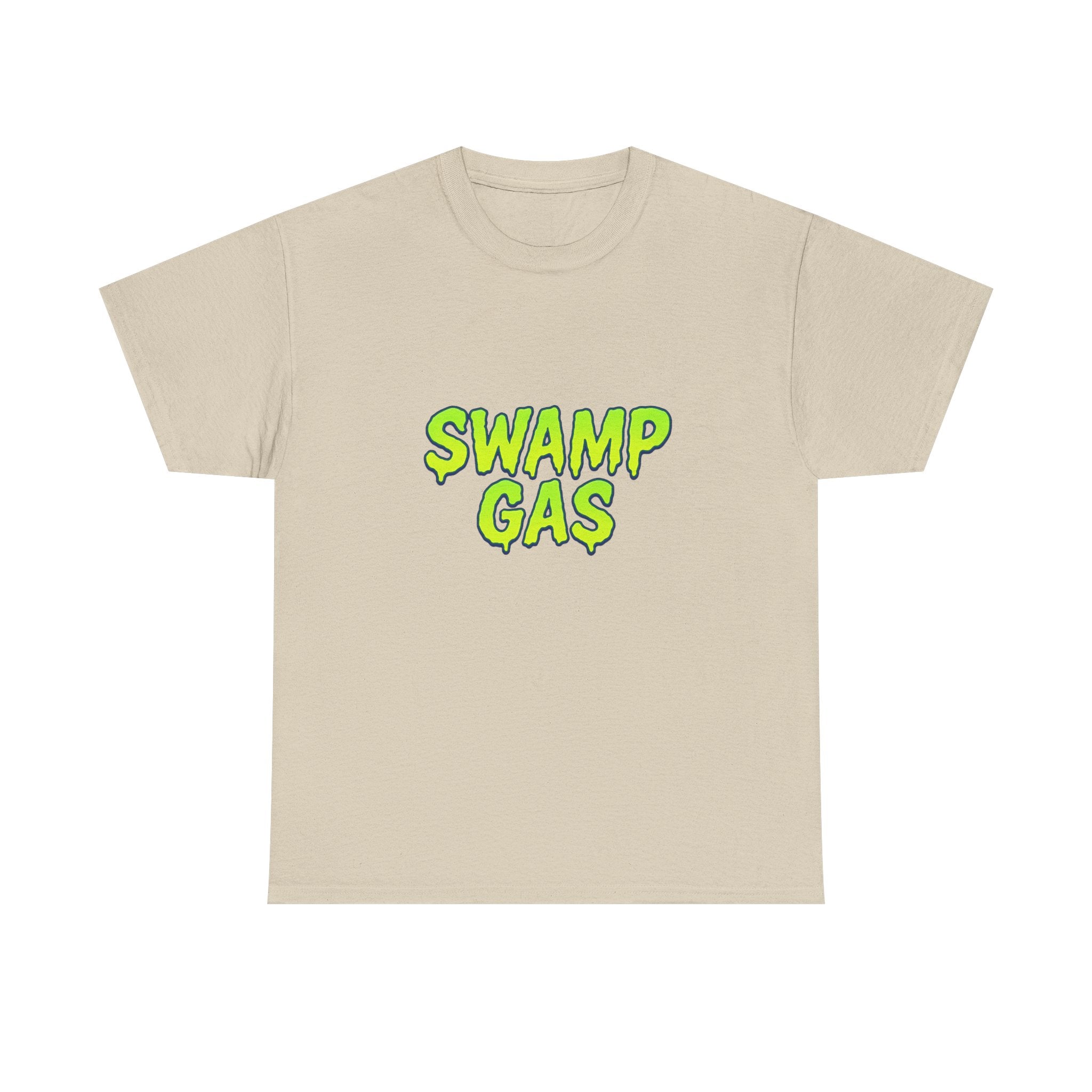 Swamp Gas Unisex Heavy Cotton Tee - Fun Graphic T-Shirt for Festivals, Parties, Gifts, Casual Wear, Retro Style