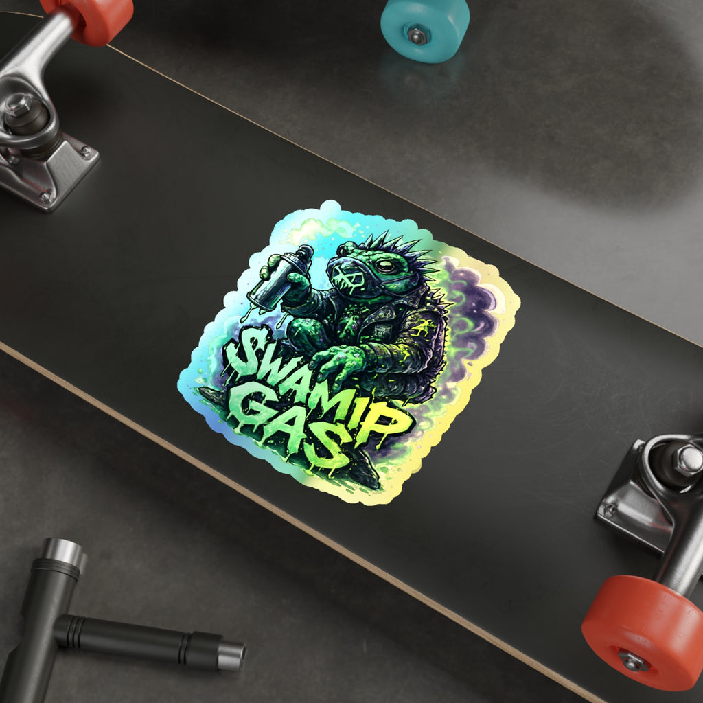 Swamp Gas Holographic Die-Cut Stickers, Unique Vinyl Stickers, Skateboard Accessories, Cool Gift for Teens, Halloween Decor, [...]