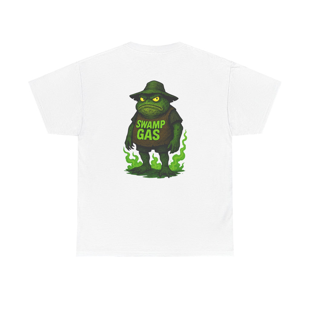 Swamp Gas Unisex Heavy Cotton Tee - Fun Graphic T-Shirt for Festivals, Parties, Gifts, Casual Wear, Retro Style