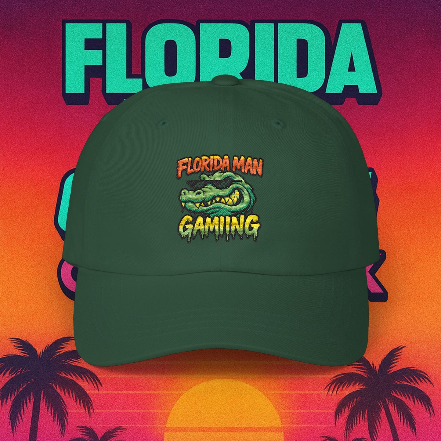 Florida Man Gaming Classic Dad Cap, Funny Gift for Gamers, Casual Sun Hat, Summer Accessory, Unique Dad Hat