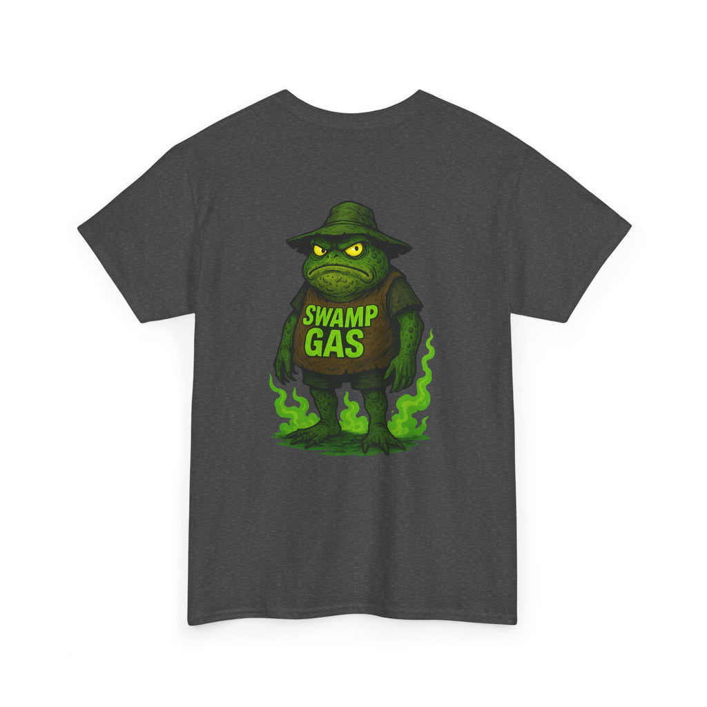 Swamp Gas Unisex Heavy Cotton Tee - Fun Graphic T-Shirt for Festivals, Parties, Gifts, Casual Wear, Retro Style