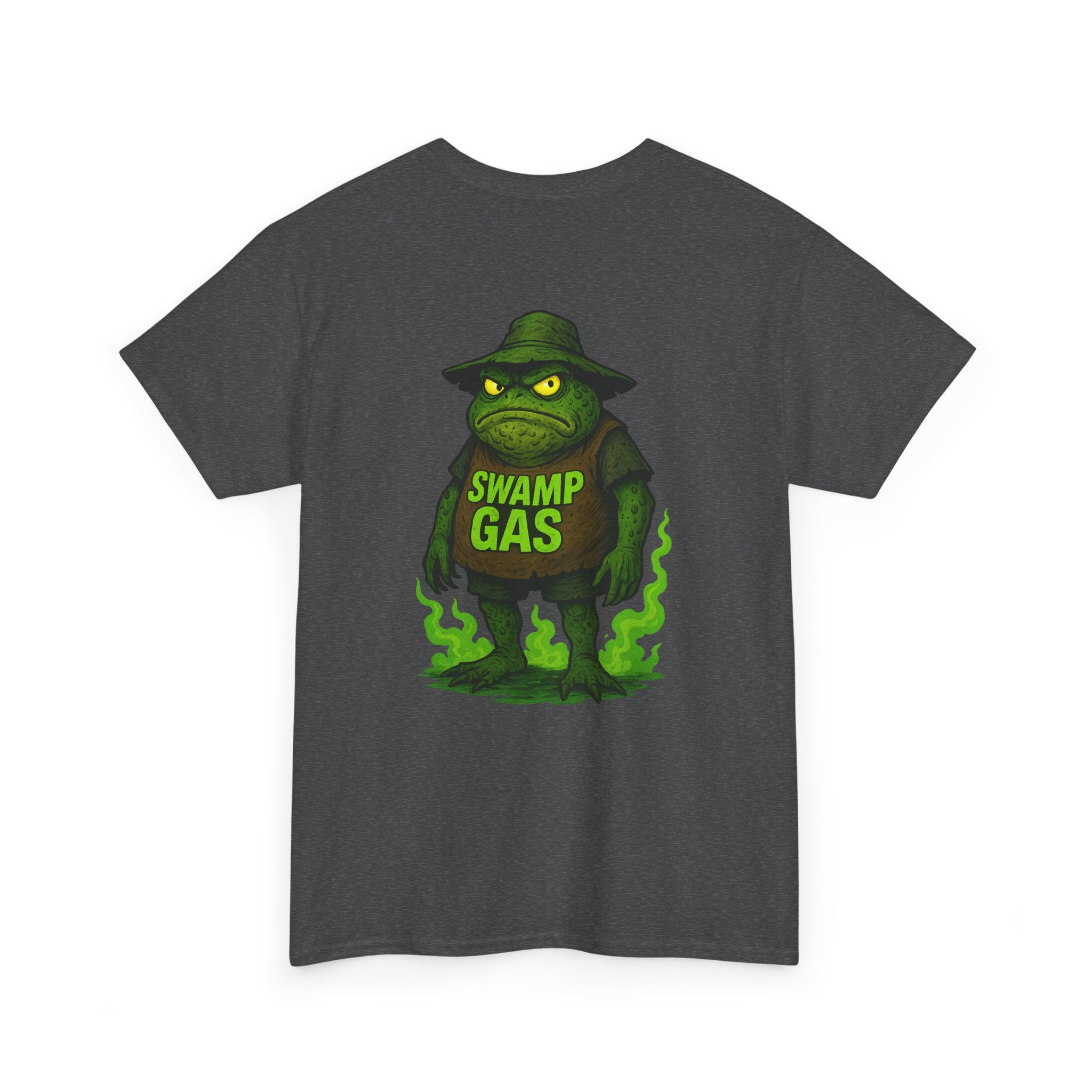 Swamp Gas Unisex Heavy Cotton Tee - Fun Graphic T-Shirt for Festivals, Parties, Gifts, Casual Wear, Retro Style