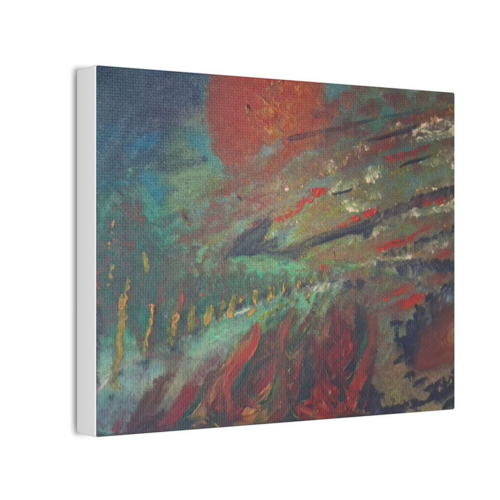 Abstract Sunrise Landscape Canvas Print — Stretched 0.75"